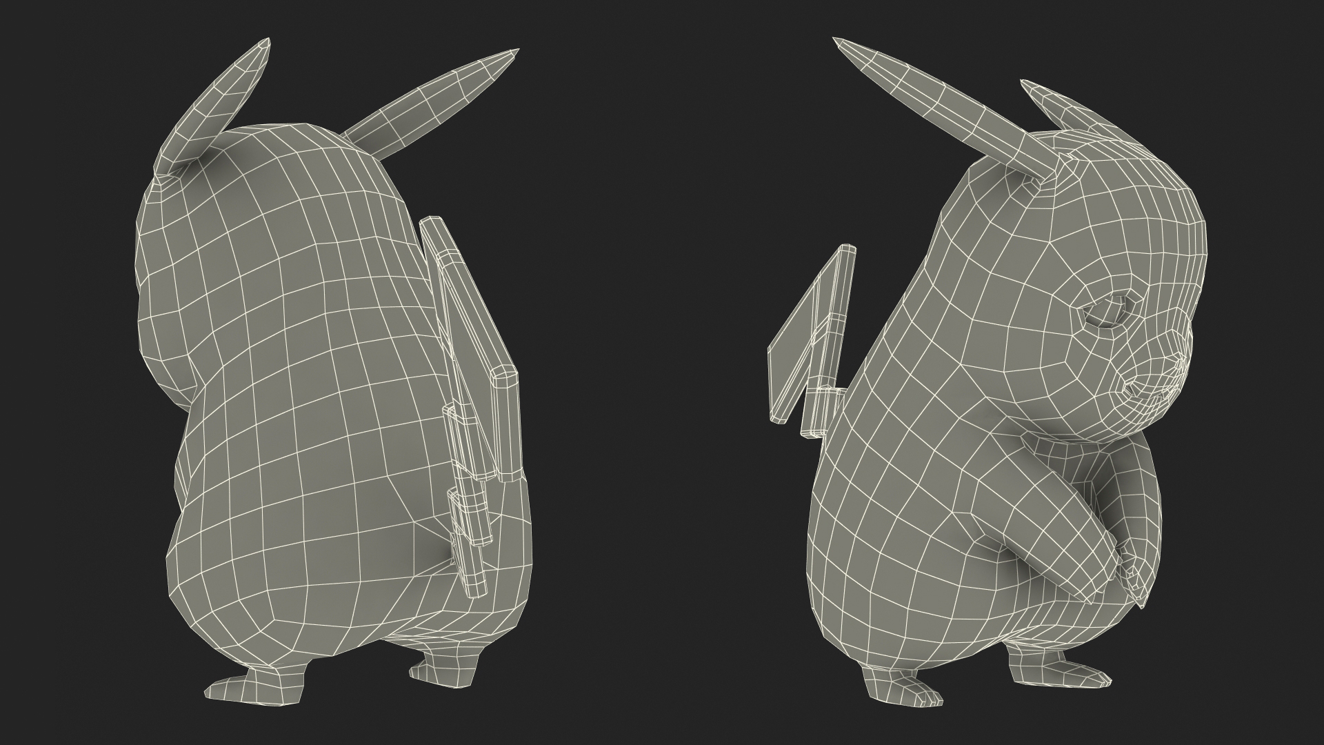 3D Sad Pikachu Character