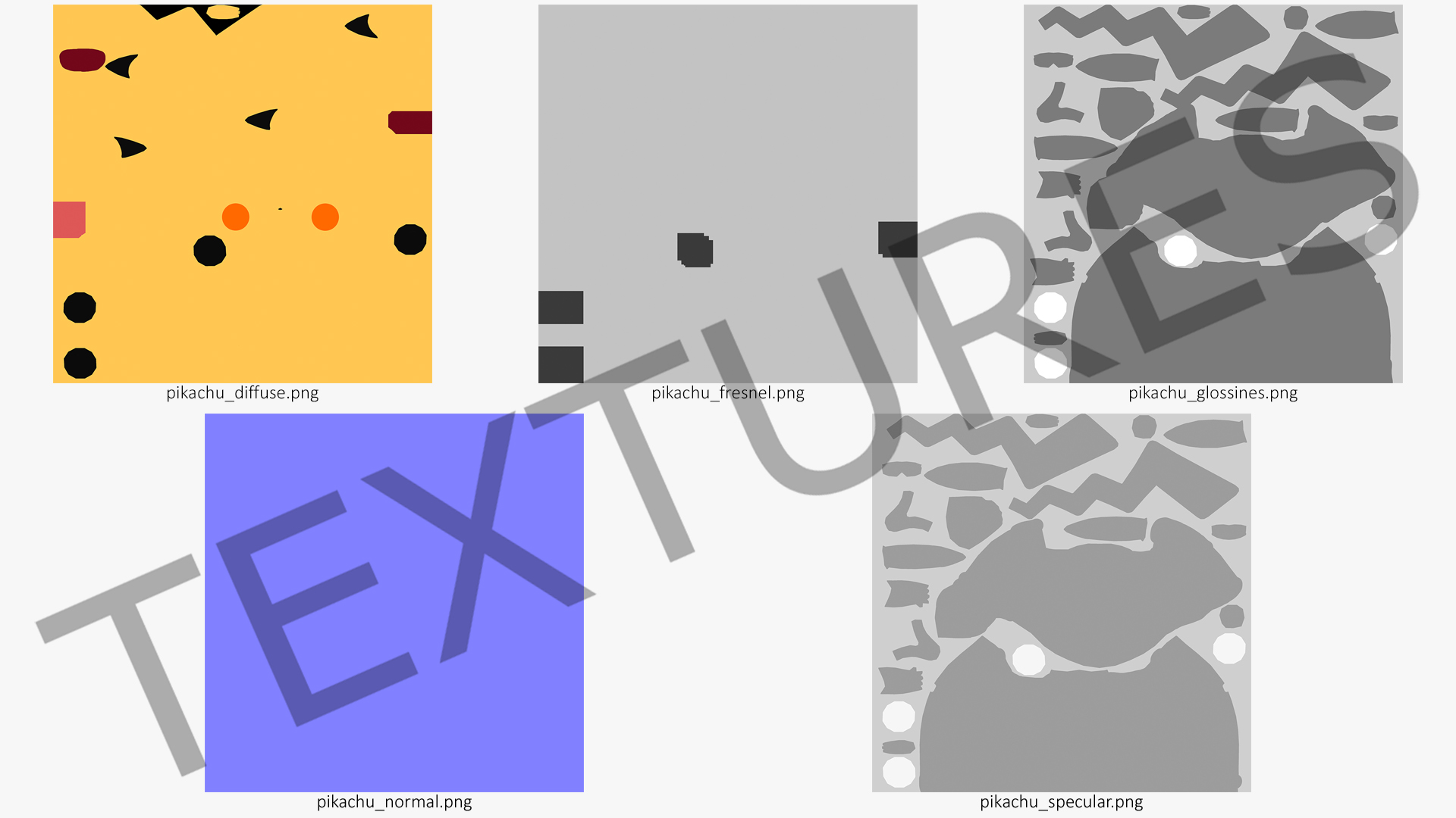 3D Sad Pikachu Character