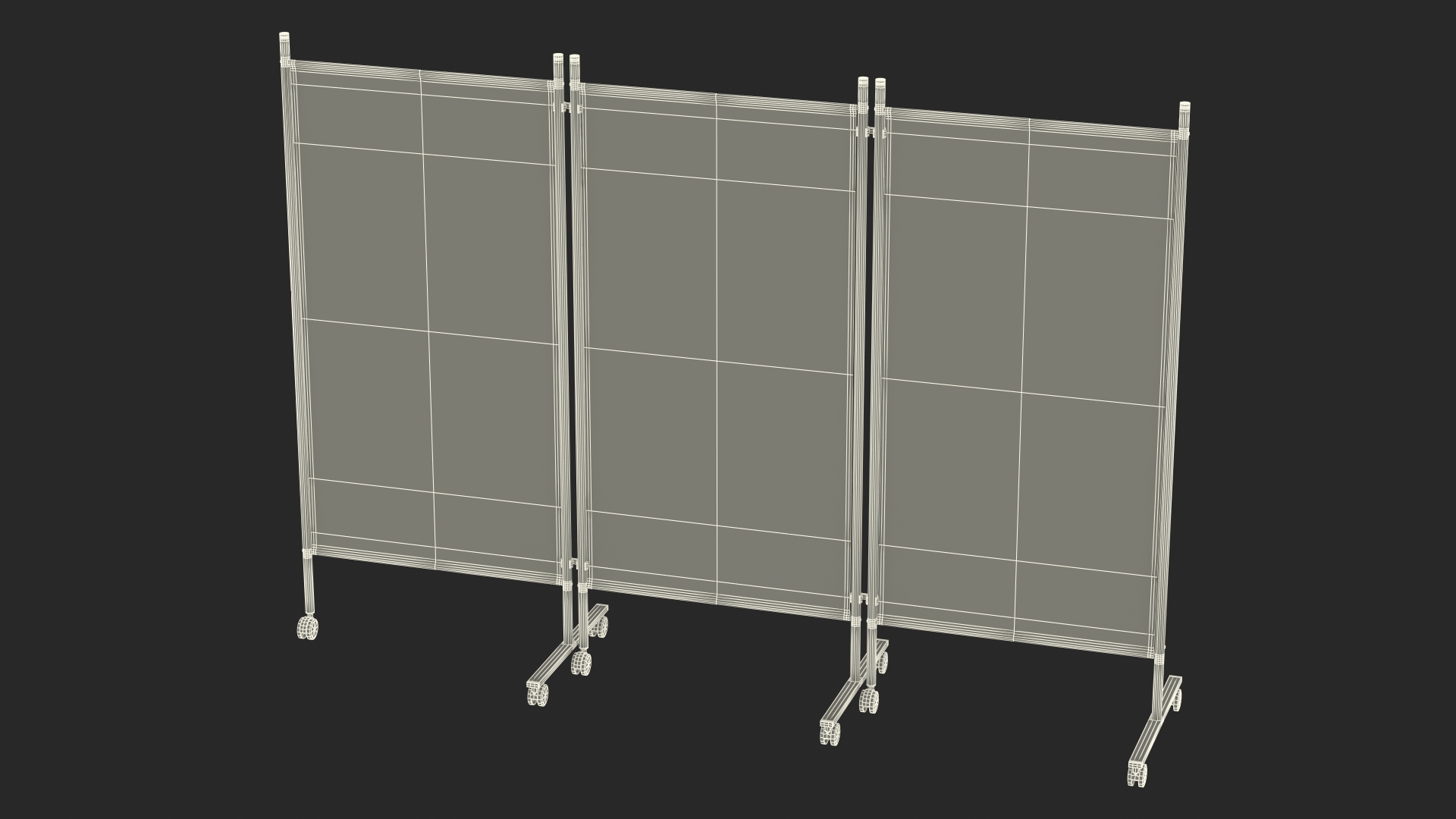 Privacy Screen for Doctors Office White 3D model