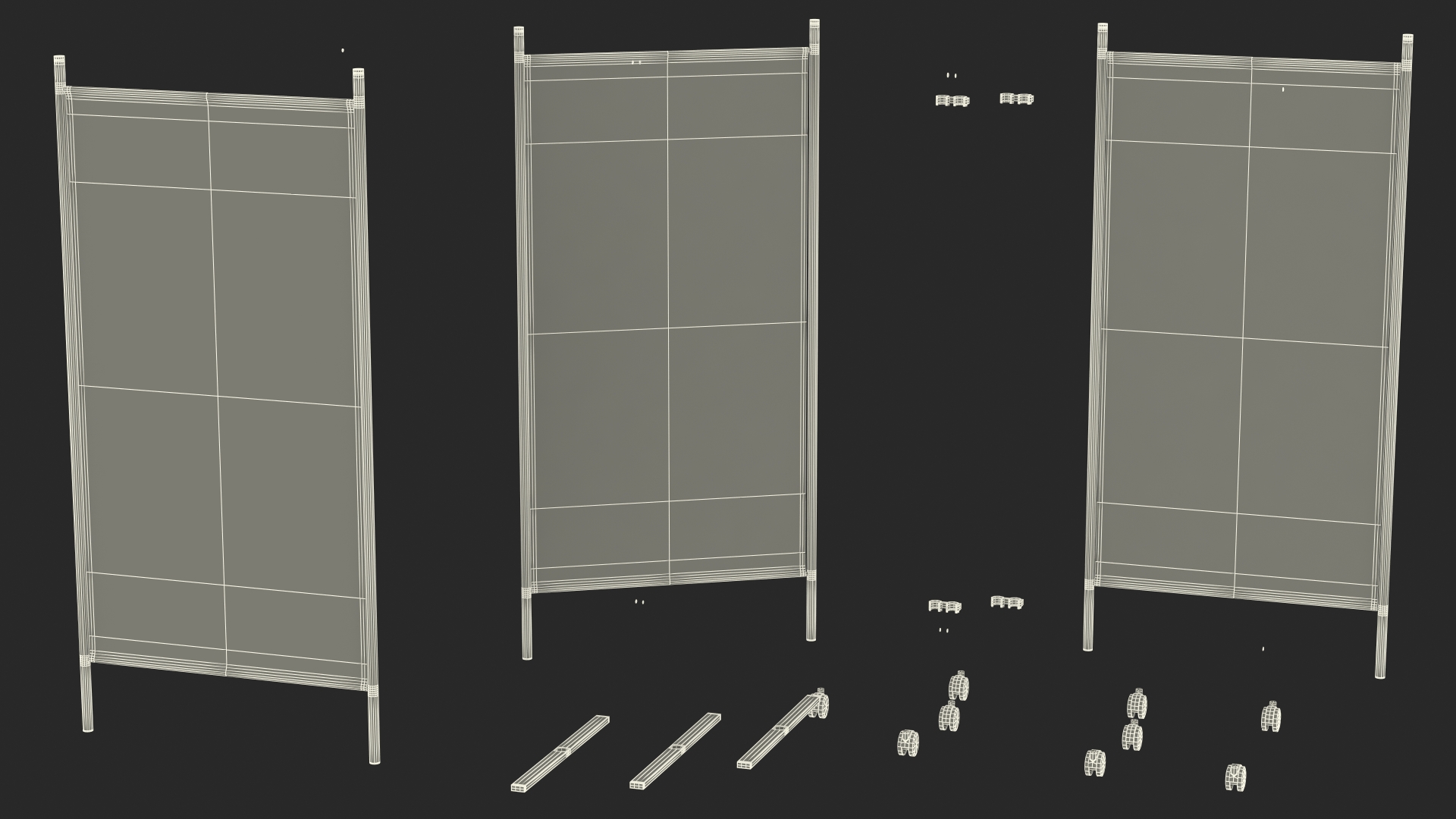 Privacy Screen for Doctors Office White 3D model