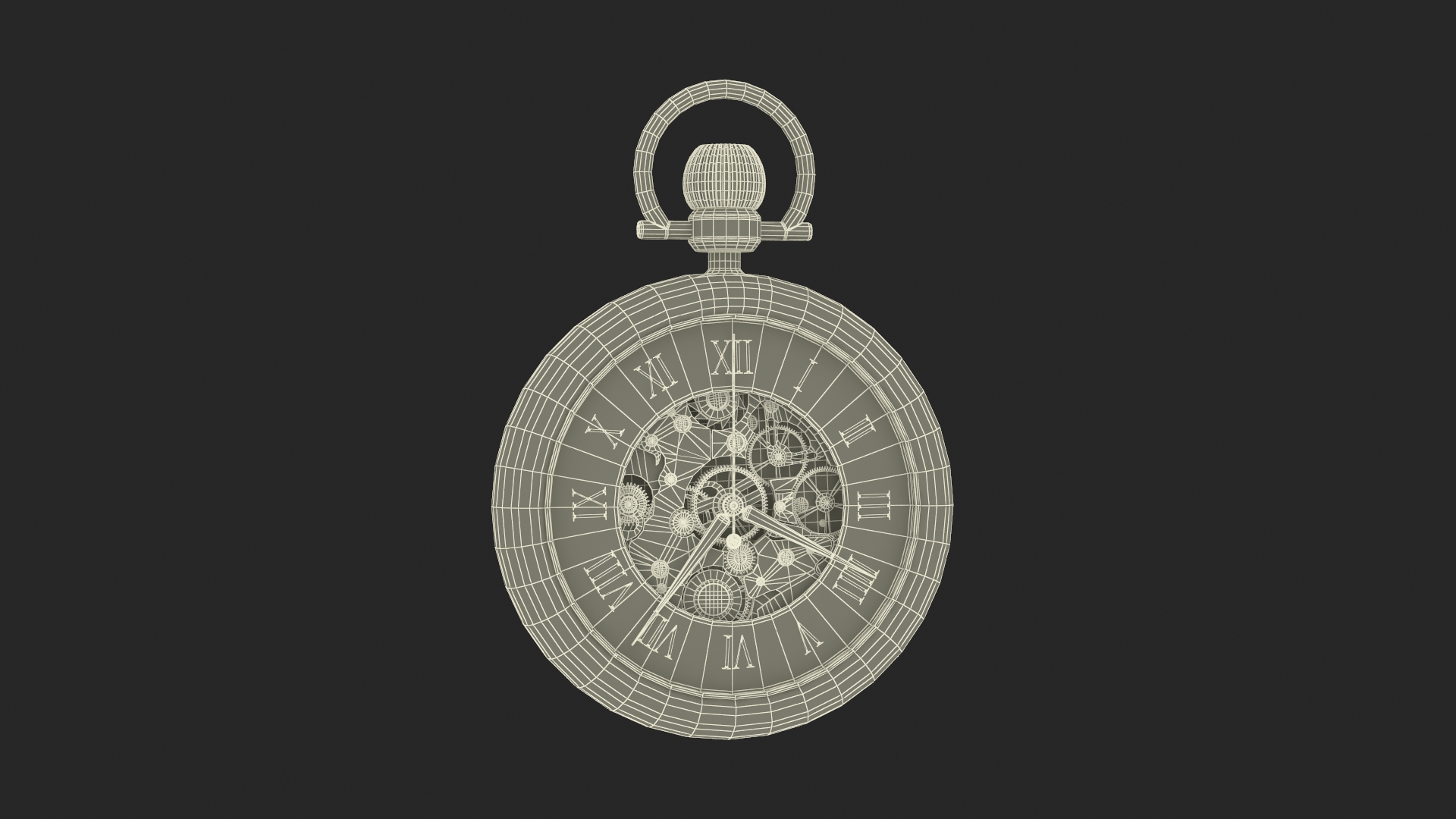 3D model Inlay Antique Pocket Watch Animated