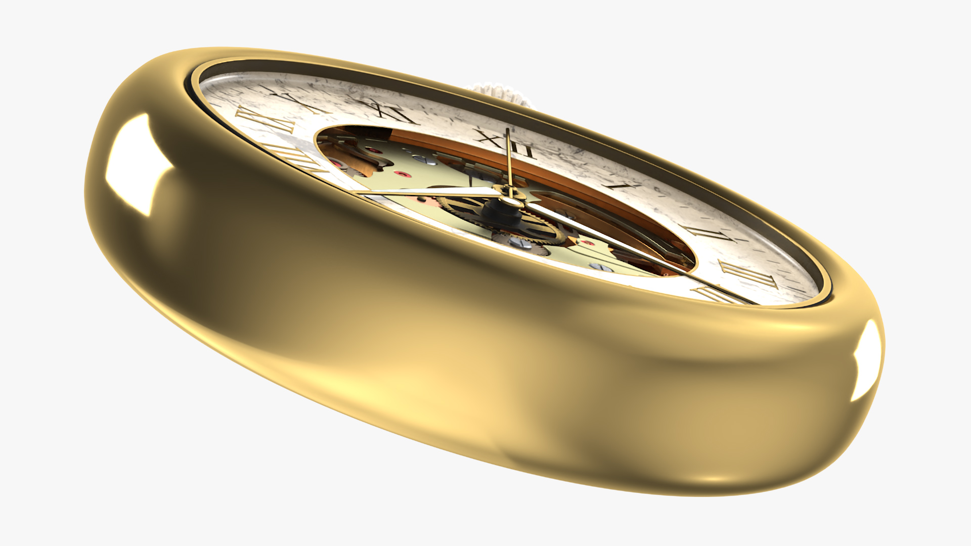 3D model Inlay Antique Pocket Watch Animated