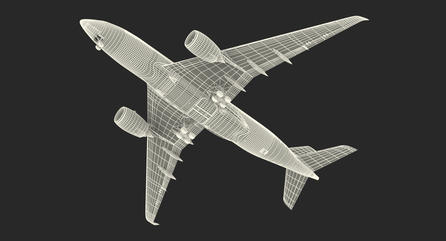 Airbus A350 800 Lufthansa Rigged 3D