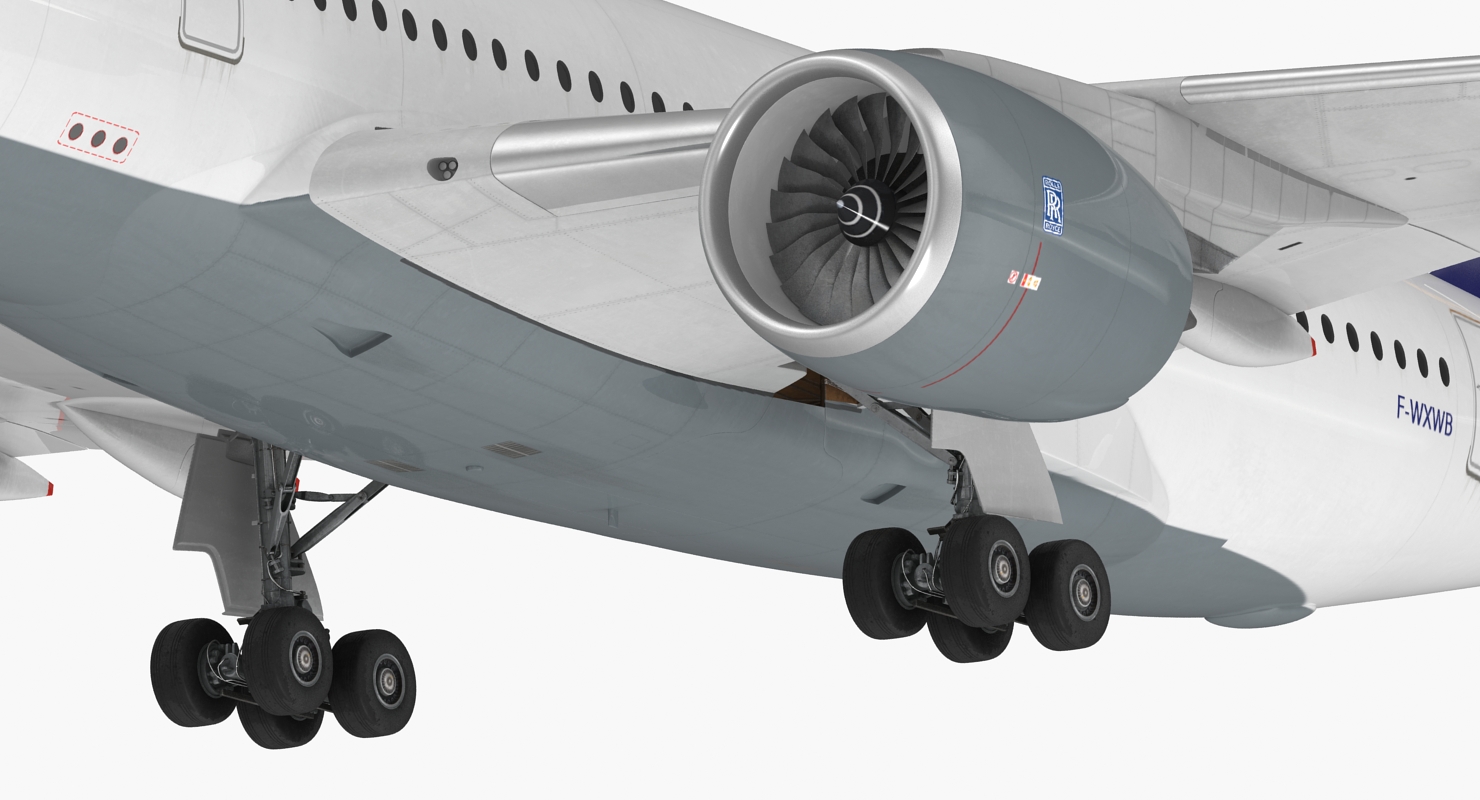 Airbus A350 800 Lufthansa Rigged 3D