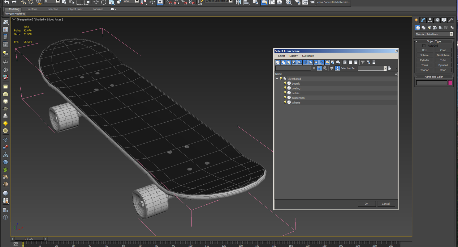 3D Classic Skateboard Generic
