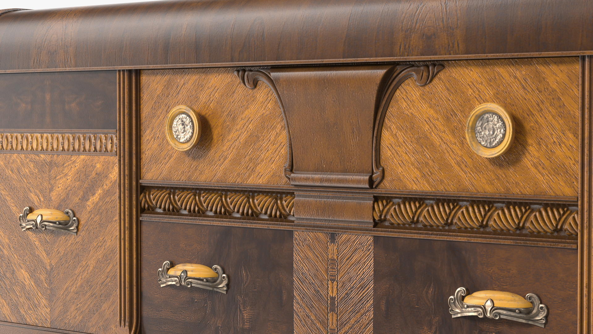 3D Art Deco Sideboard model
