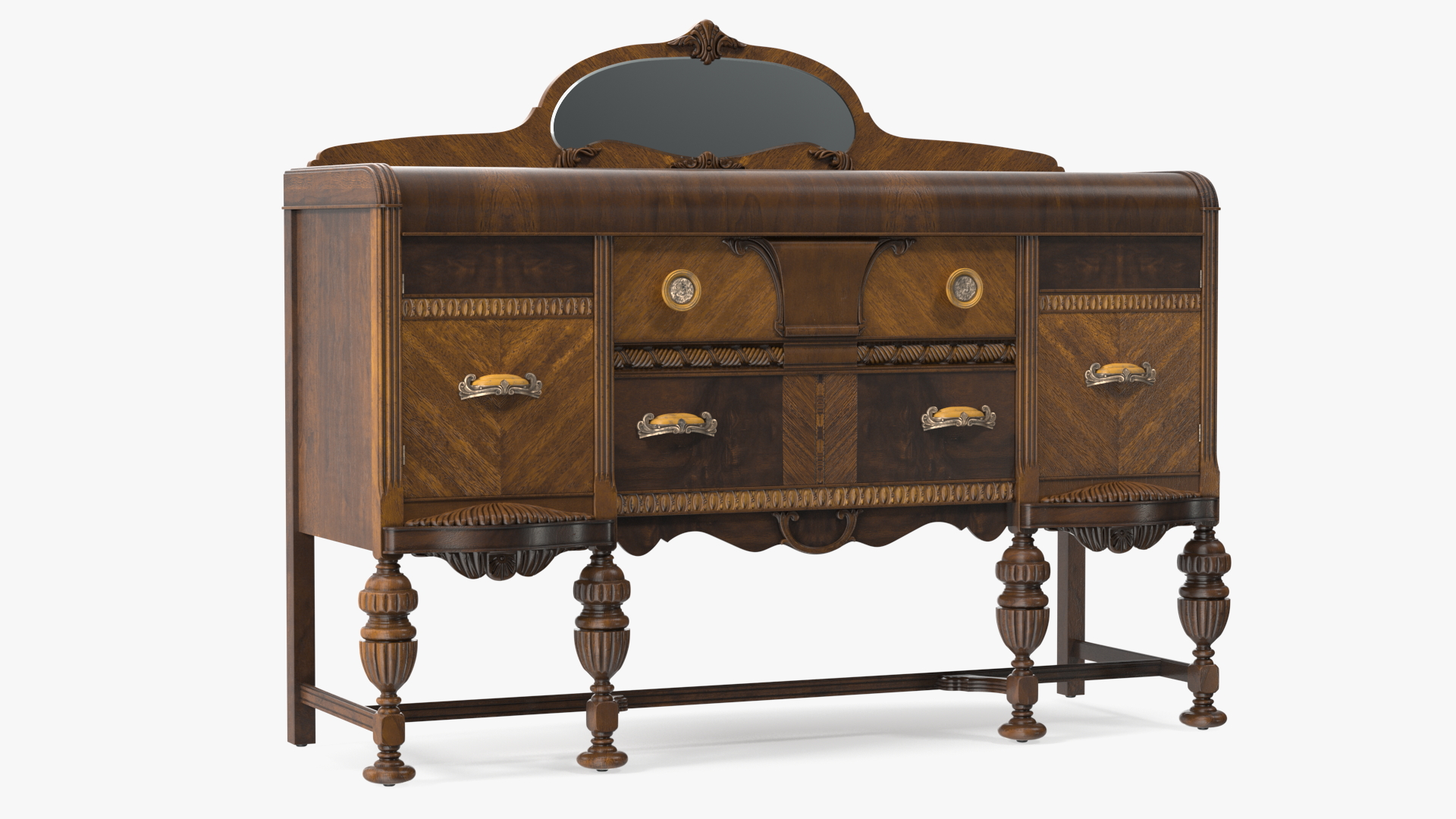 3D Art Deco Sideboard model