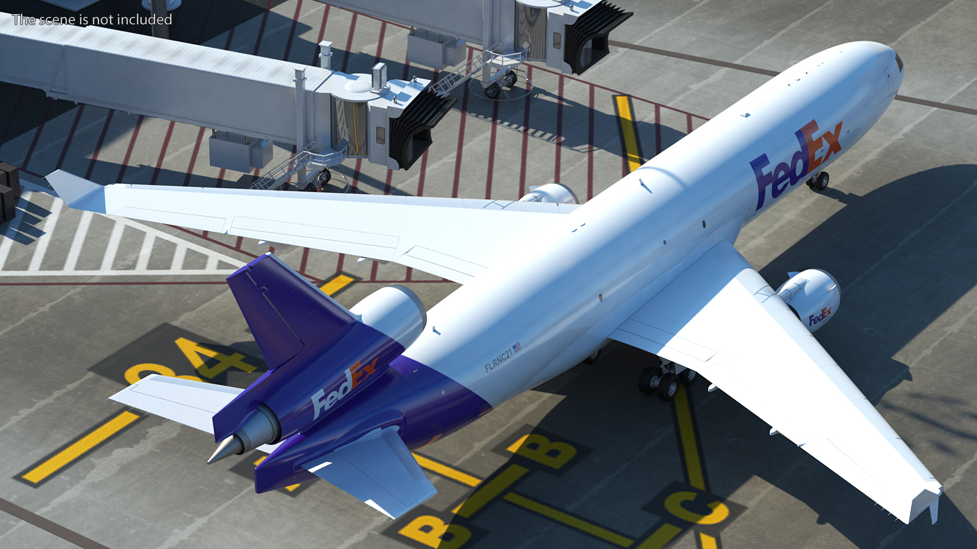 3D model McDonnell Douglas MD11 Tri Jet Airliner FedEx