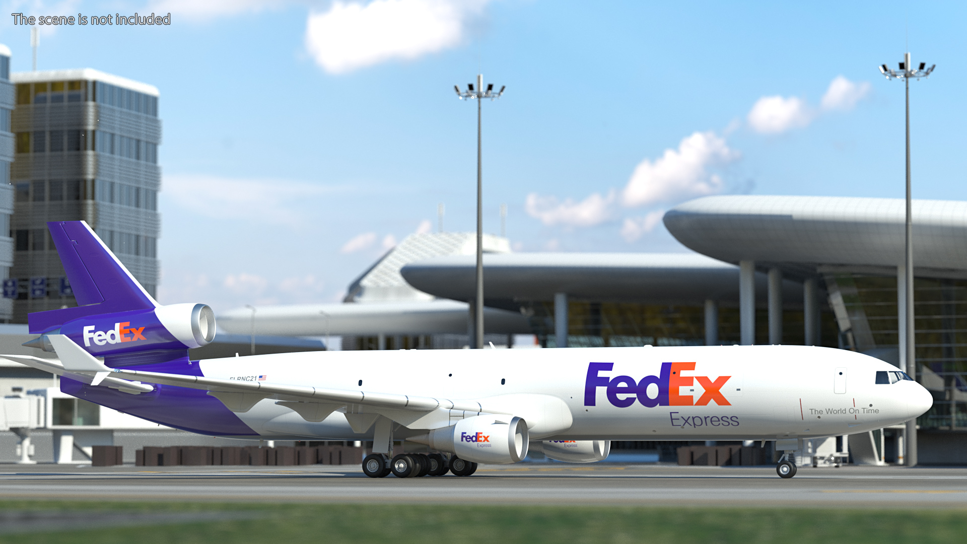 3D model McDonnell Douglas MD11 Tri Jet Airliner FedEx