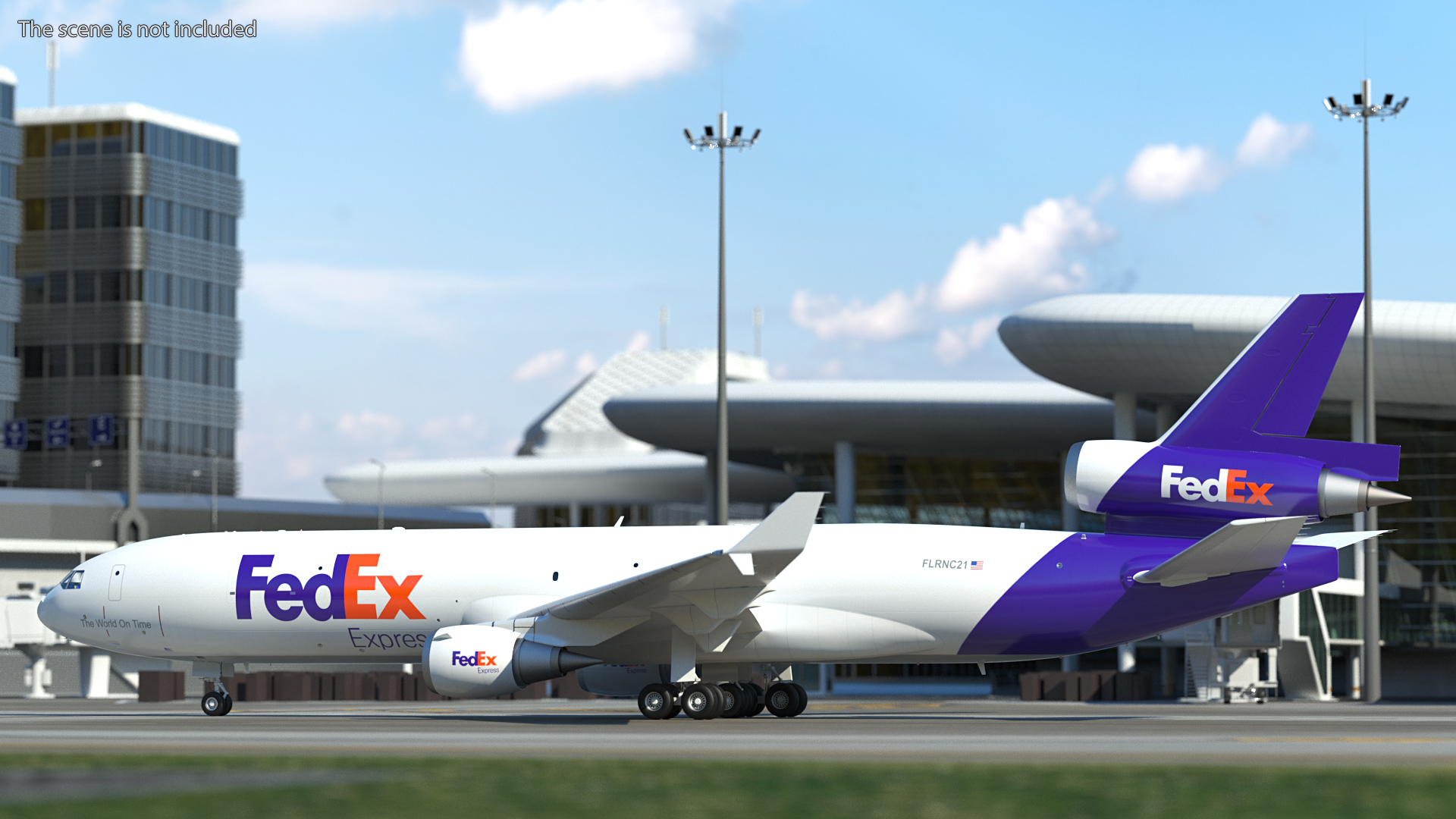 3D model McDonnell Douglas MD11 Tri Jet Airliner FedEx