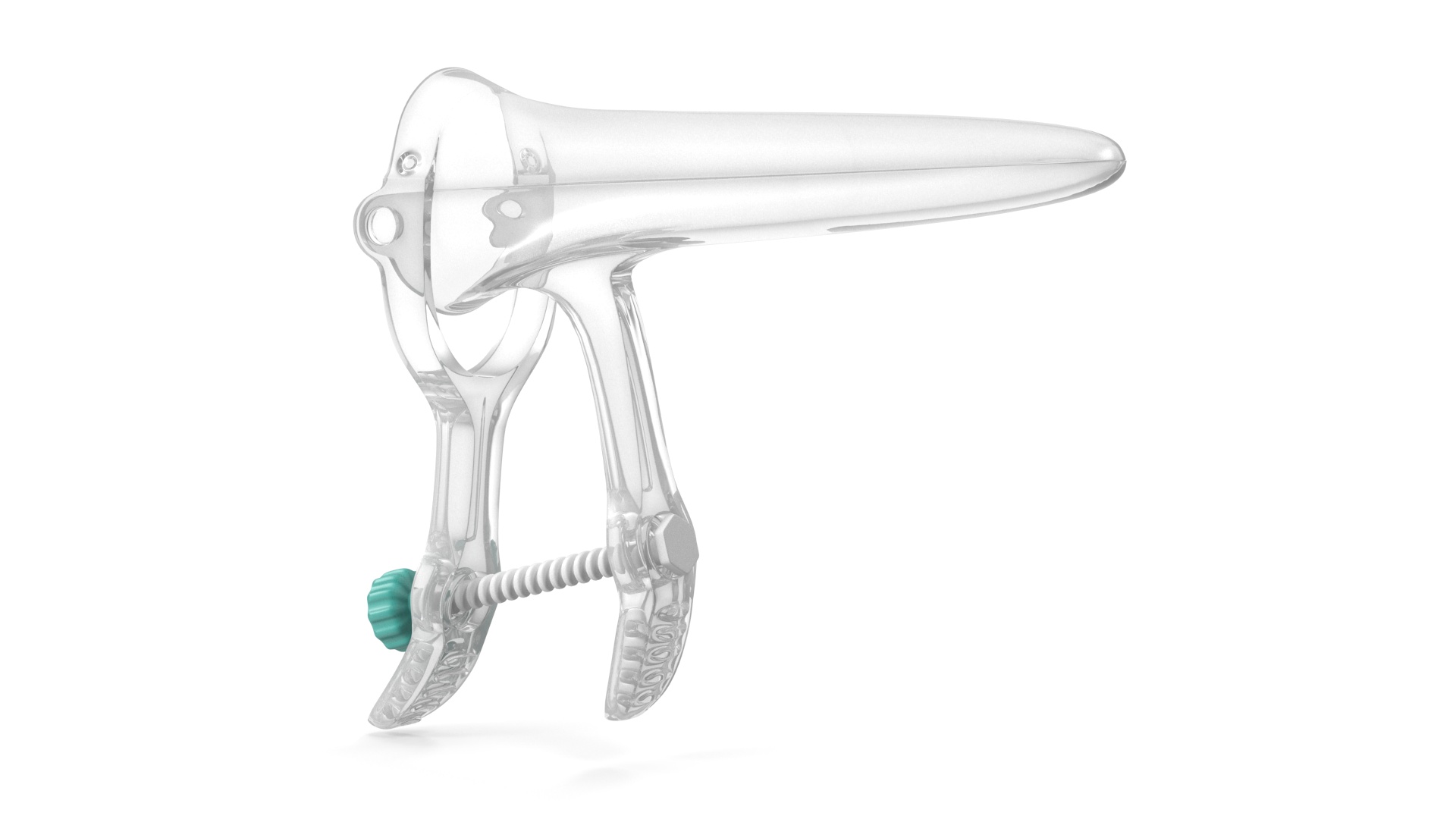 Plastic Vaginal Speculum Closed Green 3D