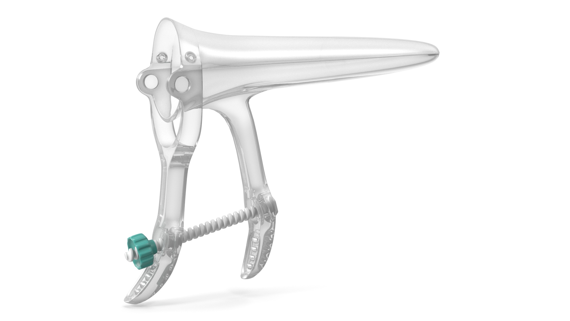 Plastic Vaginal Speculum Closed Green 3D