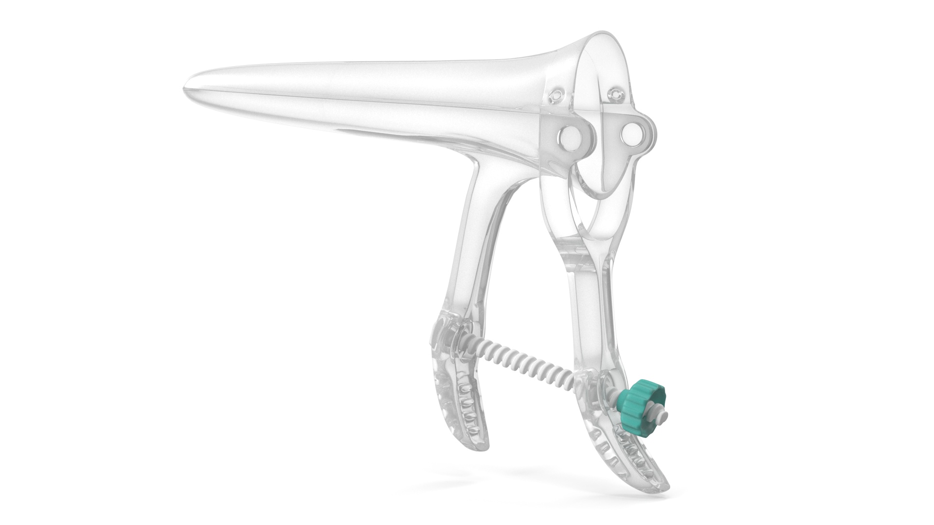 Plastic Vaginal Speculum Closed Green 3D