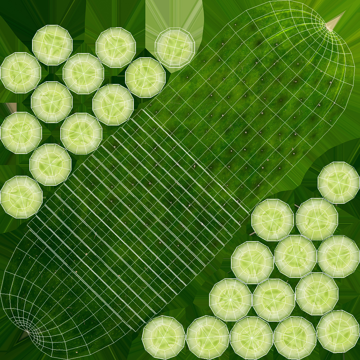 3D model Cucumber Ring Sliced