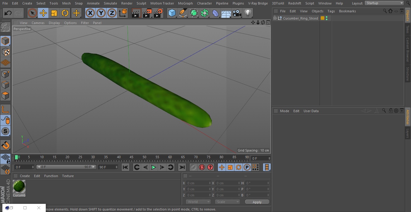 3D model Cucumber Ring Sliced