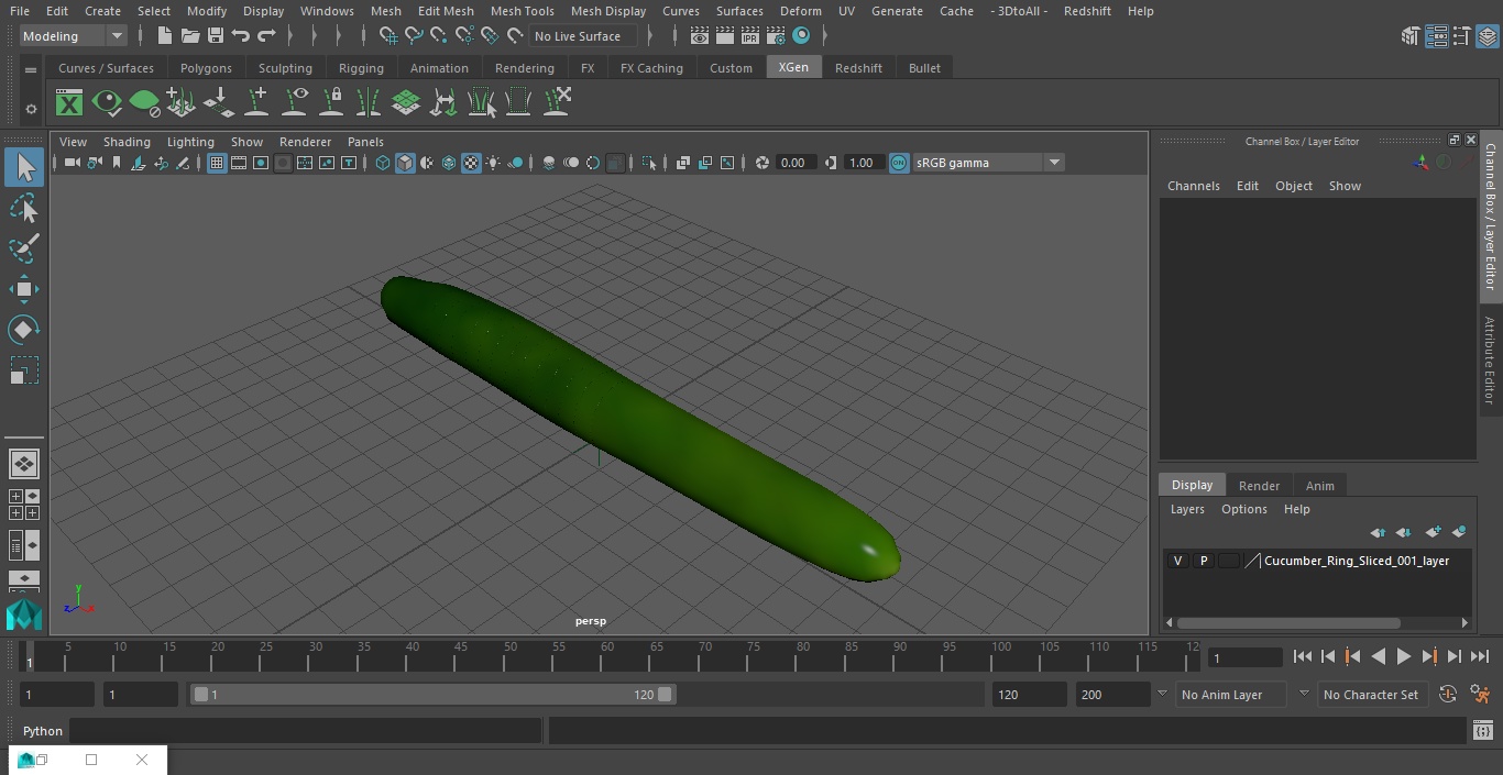 3D model Cucumber Ring Sliced