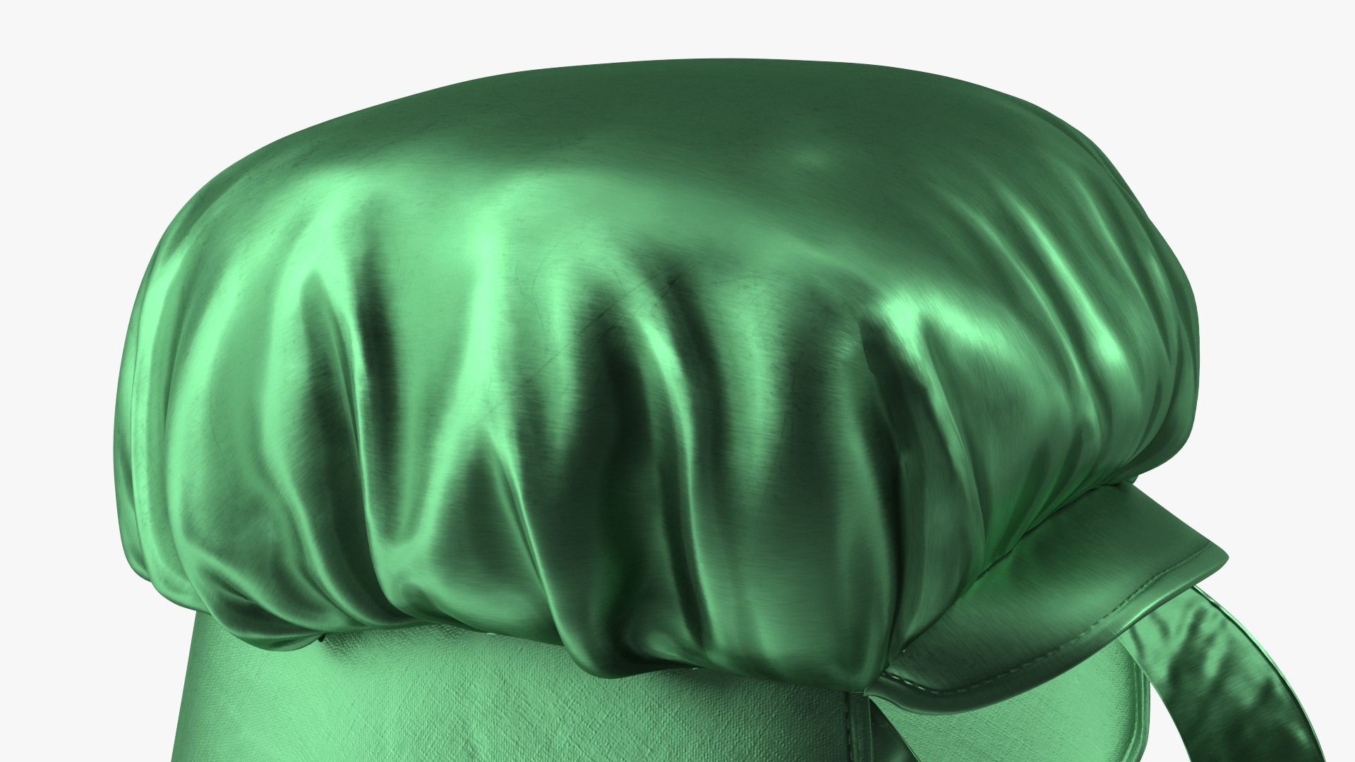 Satin Bonnet Hat Emerald 3D model