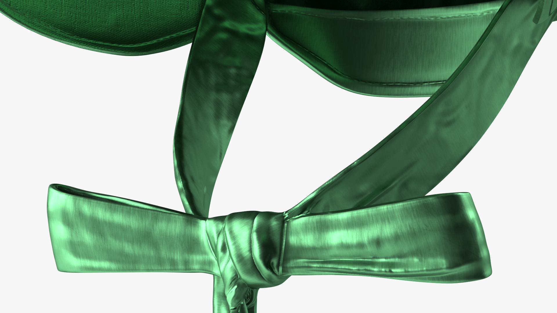 Satin Bonnet Hat Emerald 3D model