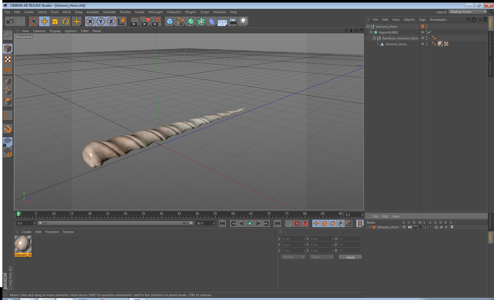 Unicorn Horn 3D
