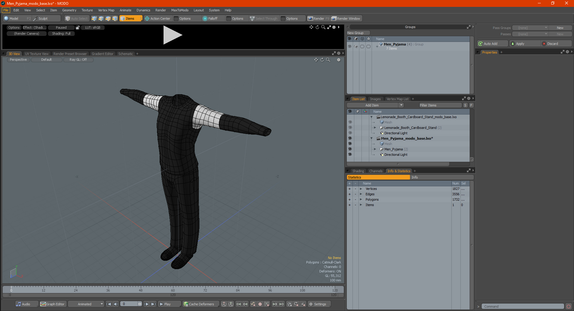 3D model Men Pyjama