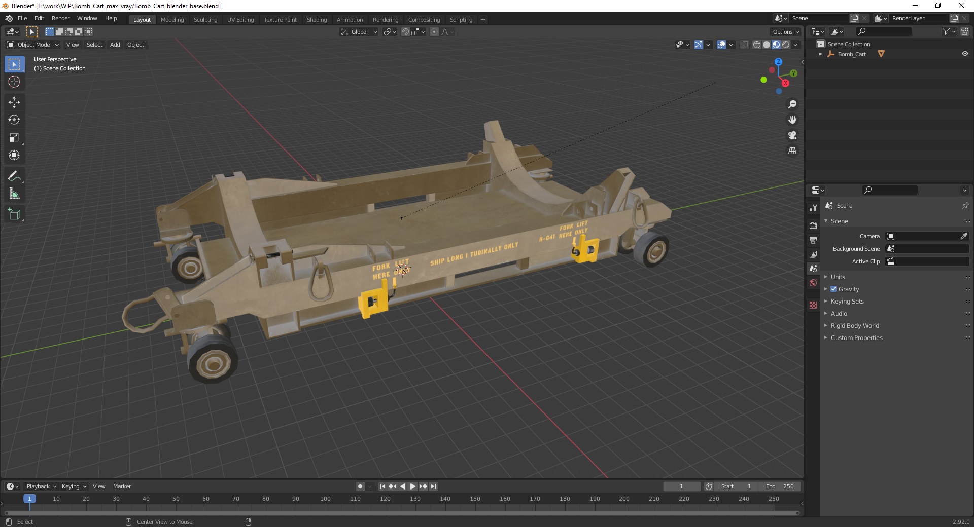Bomb Cart 3D model