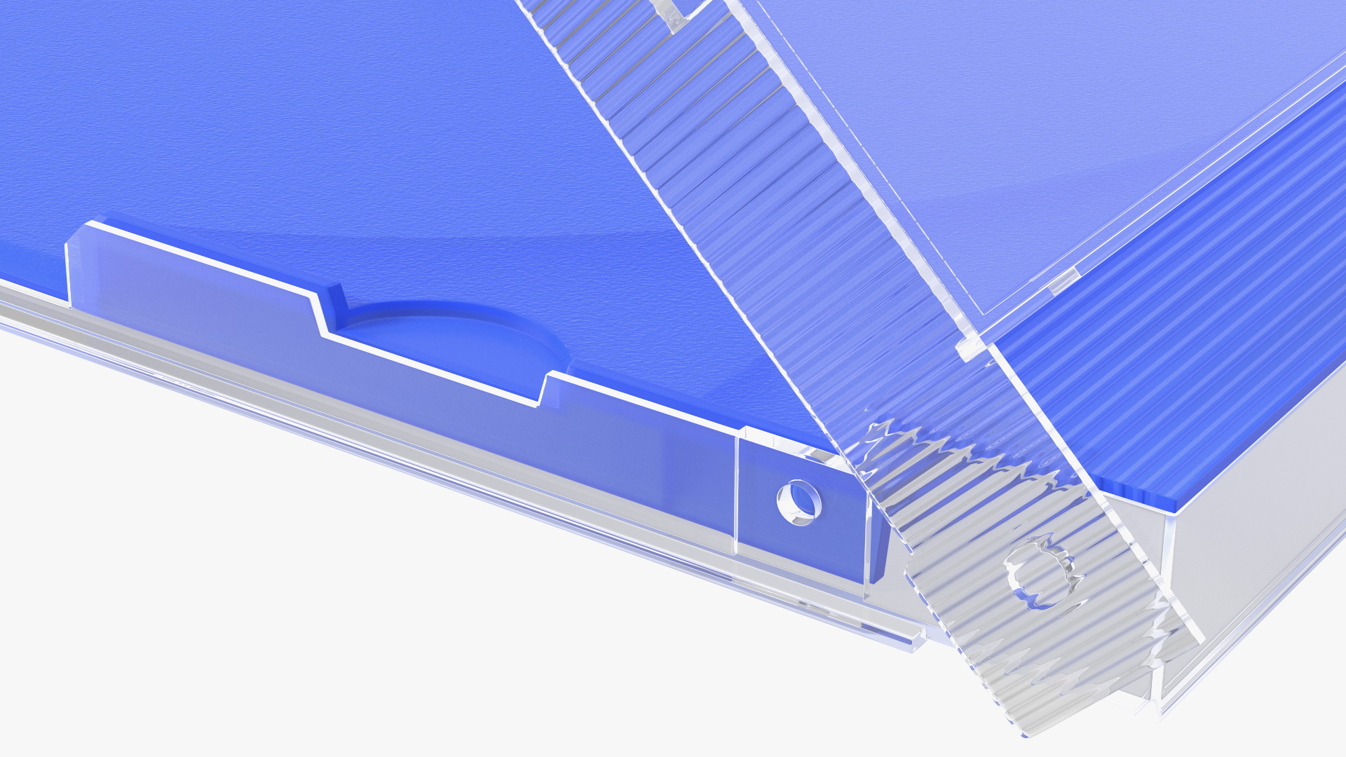 3D Single Clear CD Jewel Case with Blue Tray