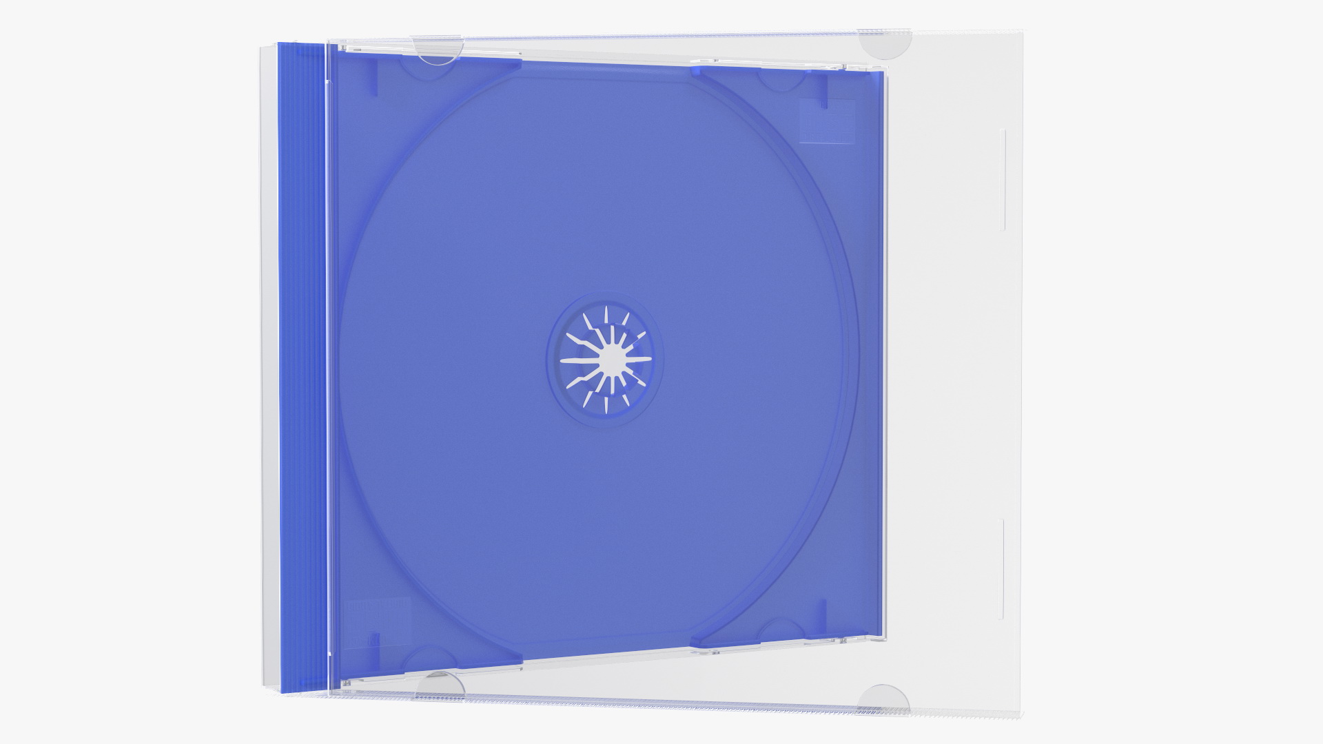 3D Single Clear CD Jewel Case with Blue Tray
