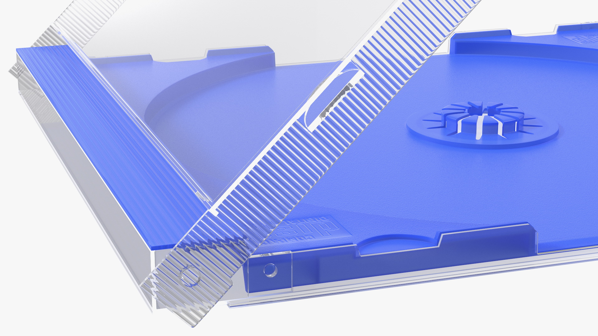 3D Single Clear CD Jewel Case with Blue Tray
