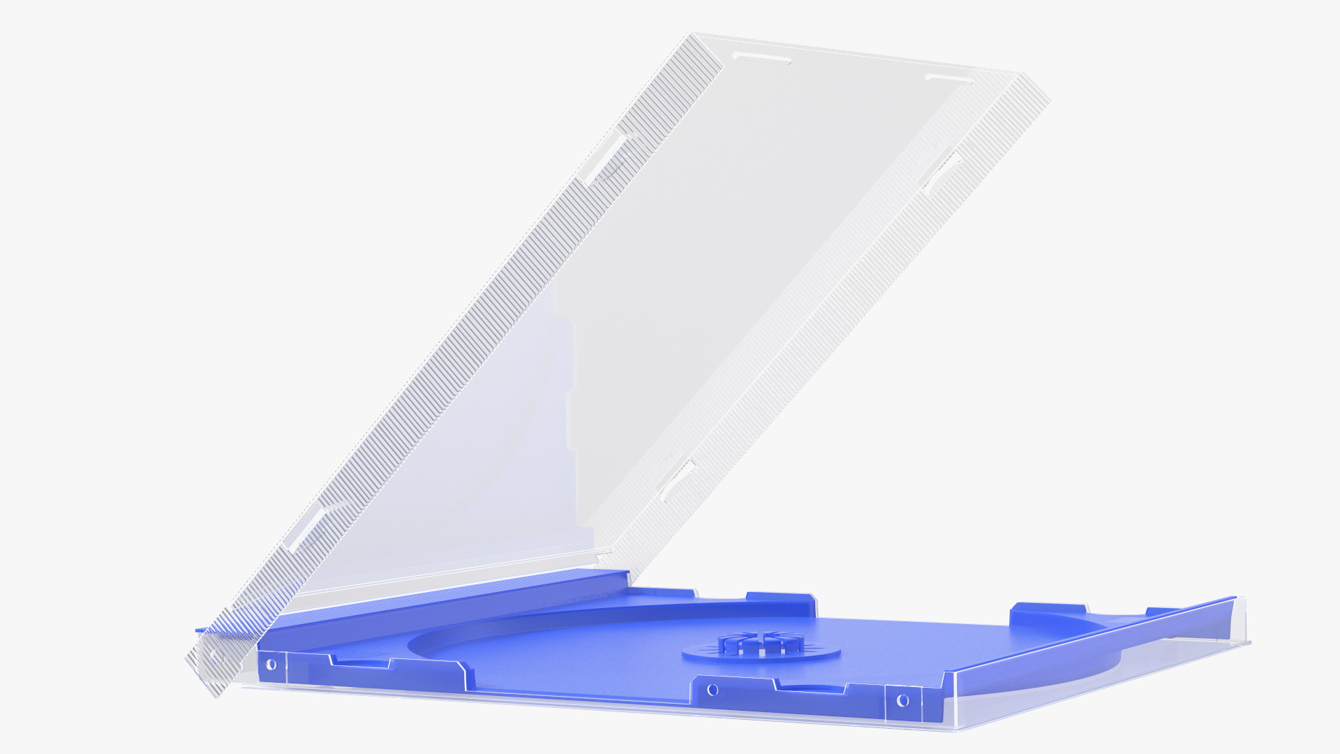 3D Single Clear CD Jewel Case with Blue Tray
