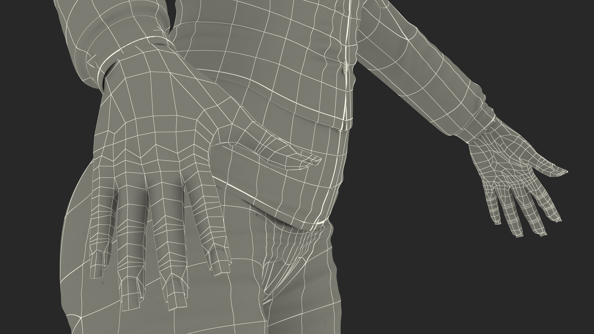 3D Light Skin Business Style Woman T Pose model