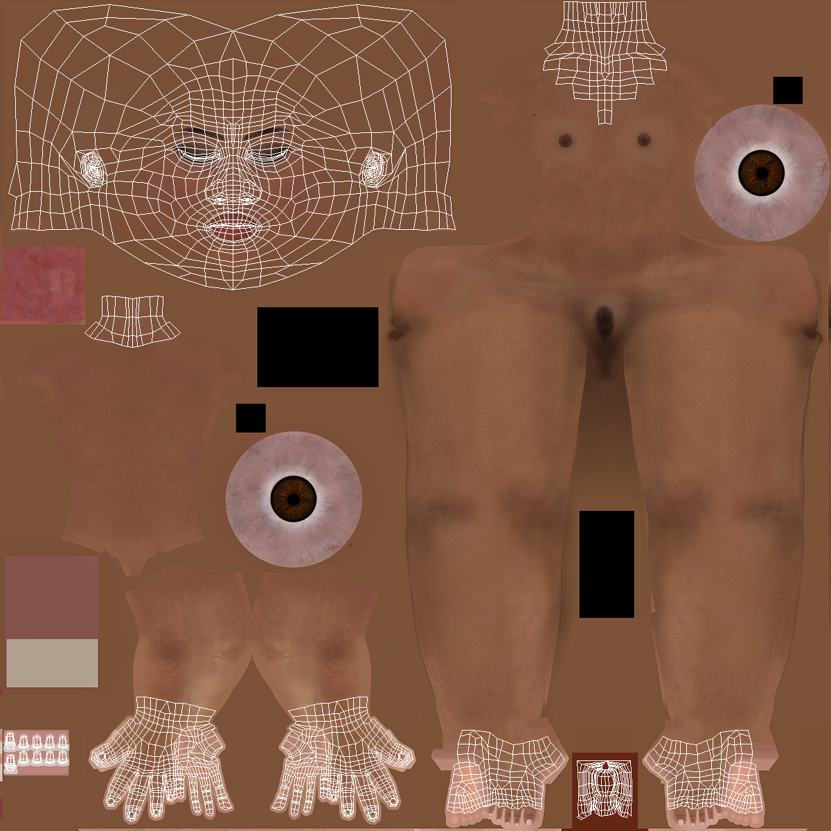 3D Light Skin Business Style Woman T Pose model