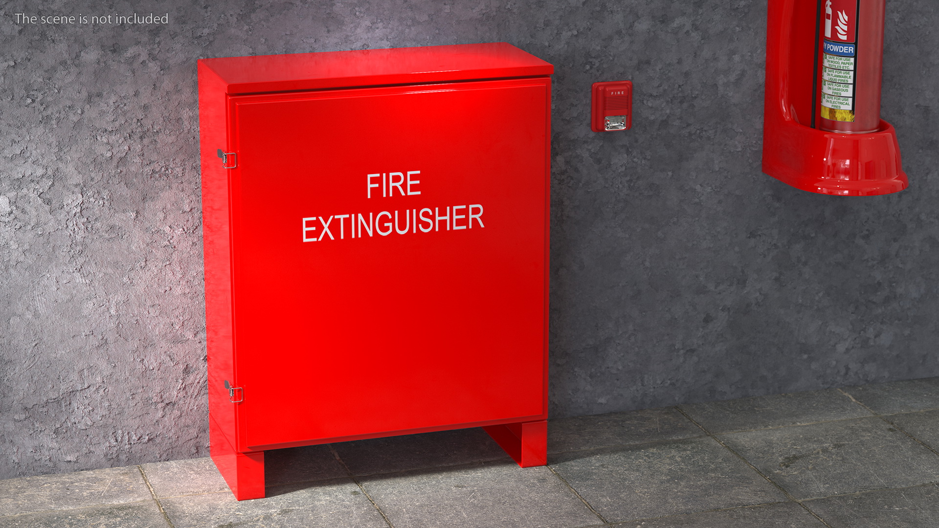 3D Dual Fire Extinguisher Fibreglass Cabinet