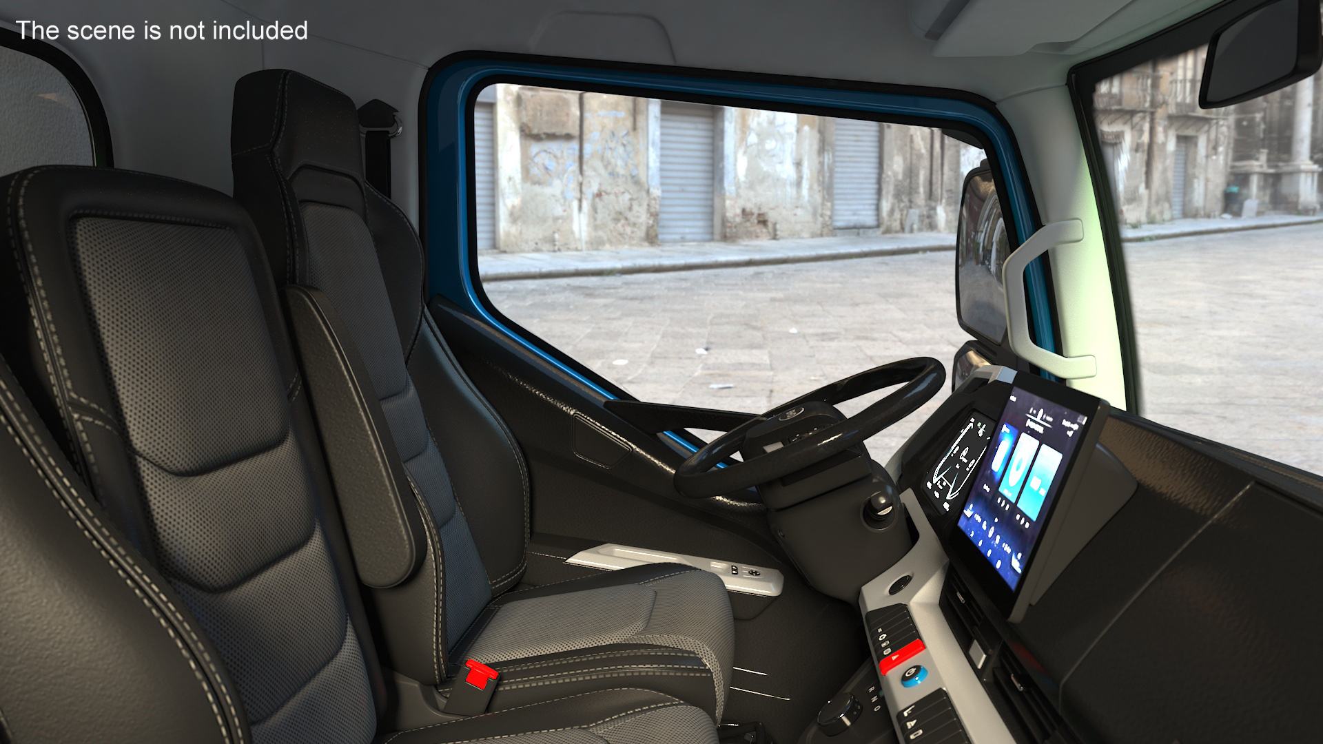 Truck BYD ETM6 Chassis Blue Rigged 3D model