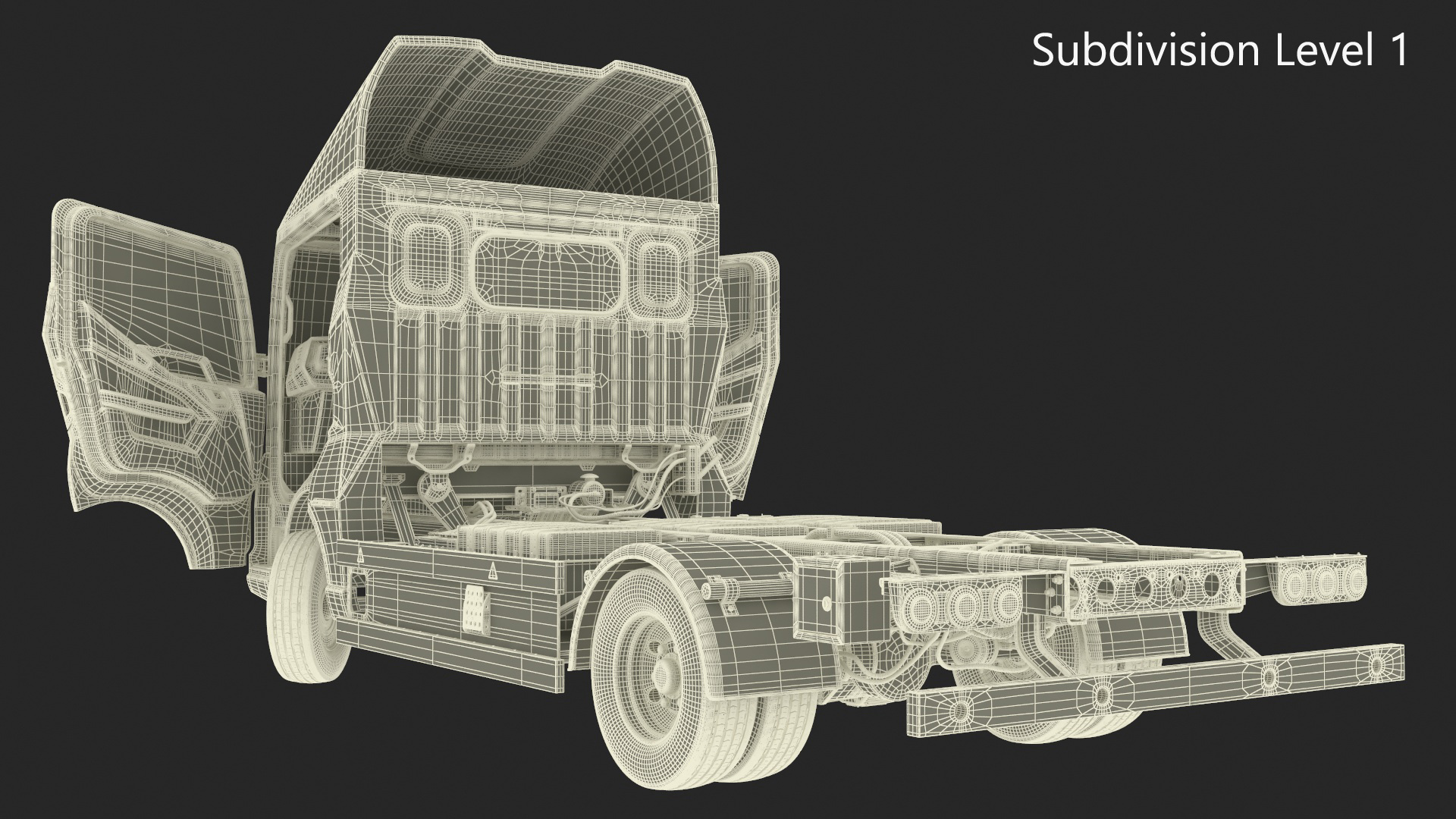 Truck BYD ETM6 Chassis Blue Rigged 3D model