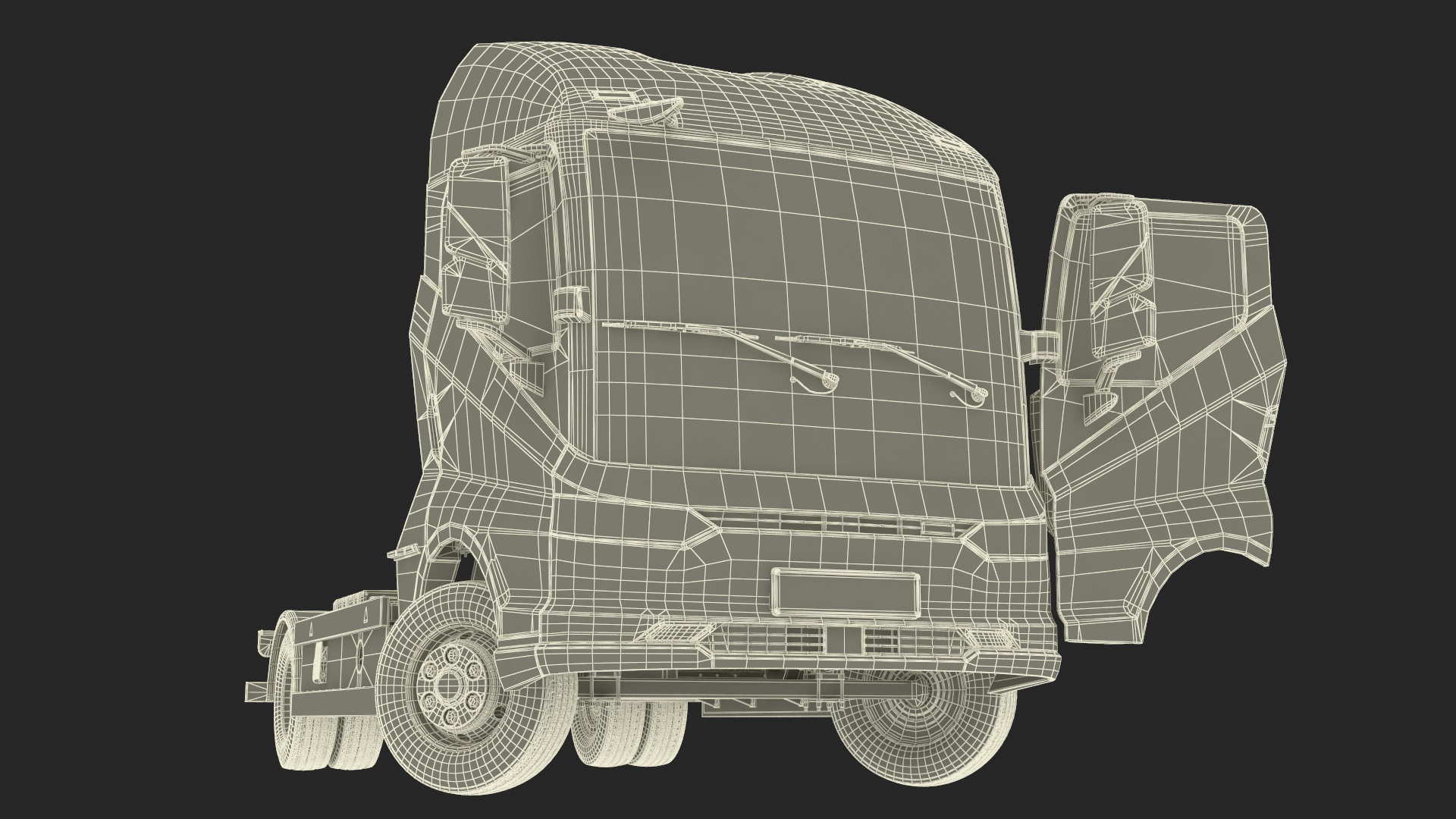 Truck BYD ETM6 Chassis Blue Rigged 3D model