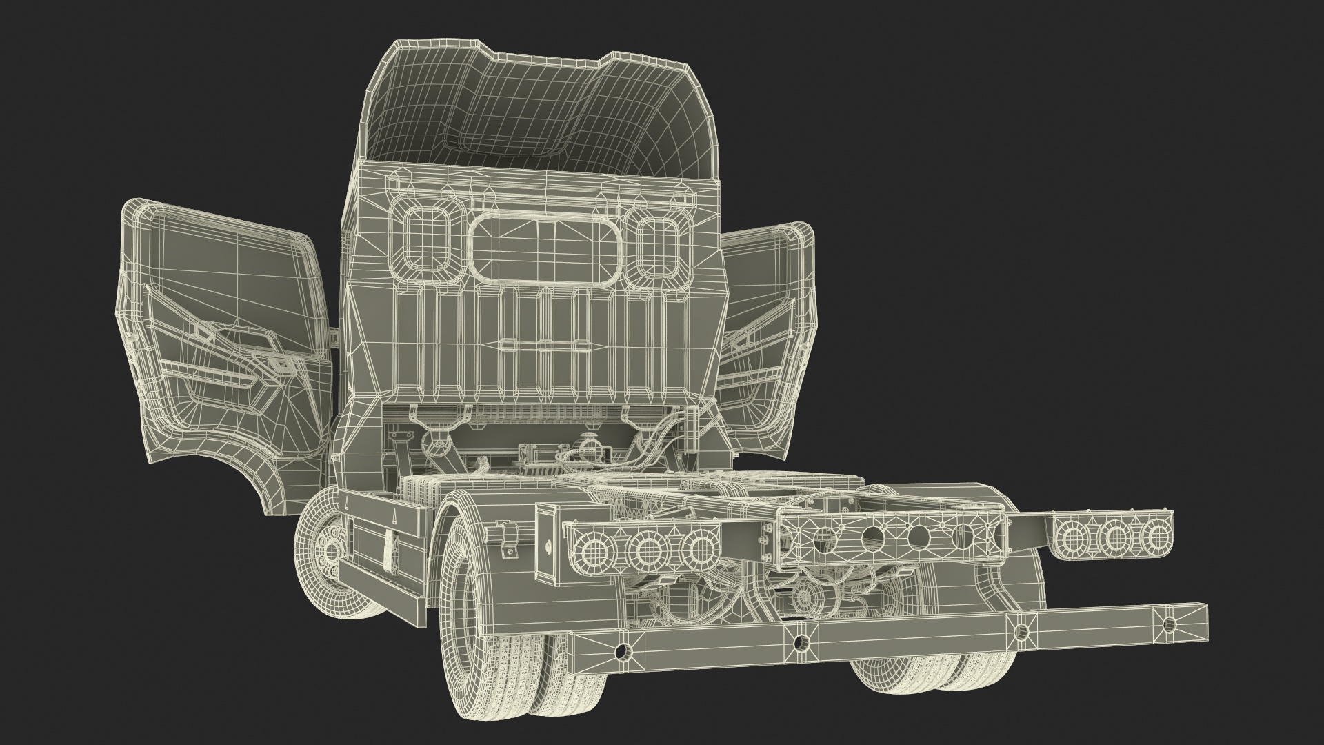 Truck BYD ETM6 Chassis Blue Rigged 3D model