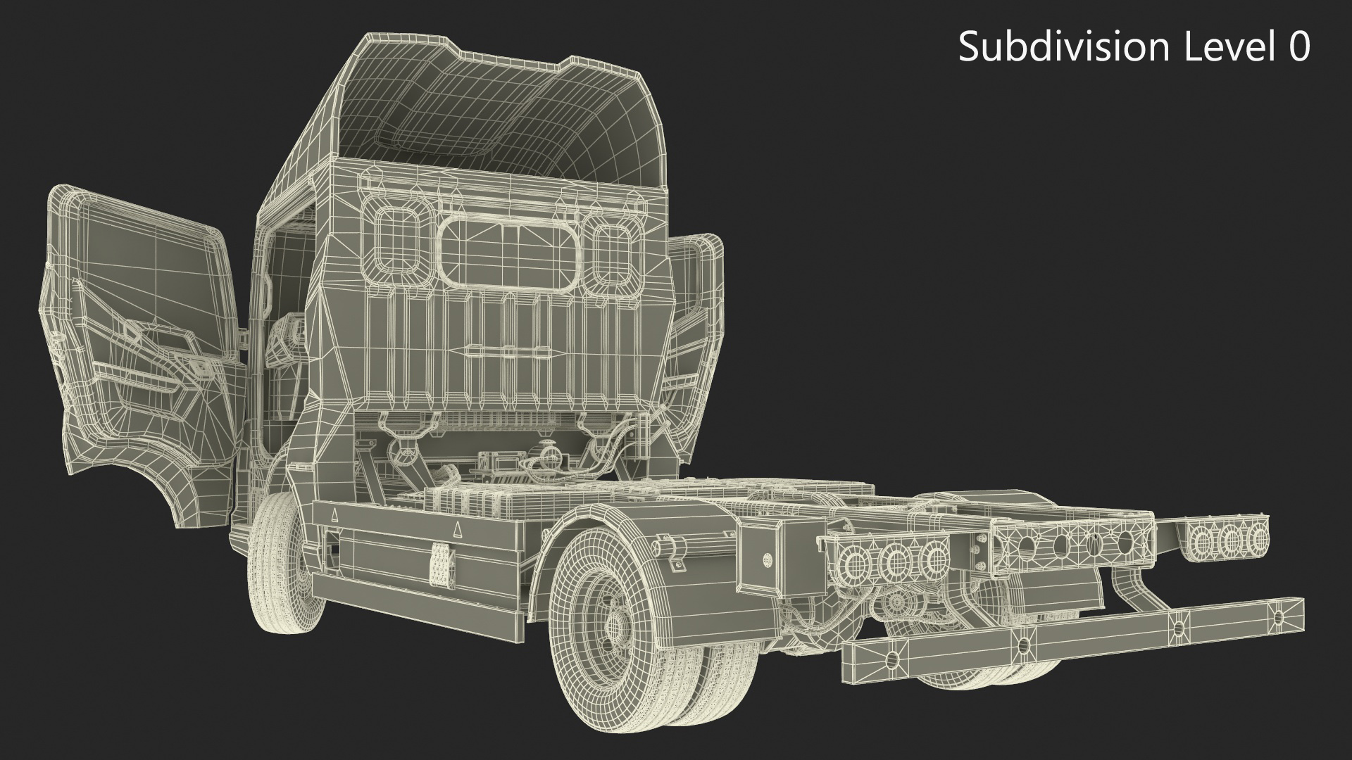 Truck BYD ETM6 Chassis Blue Rigged 3D model