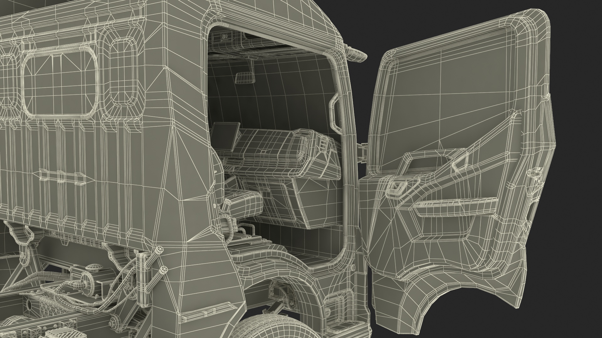Truck BYD ETM6 Chassis Blue Rigged 3D model
