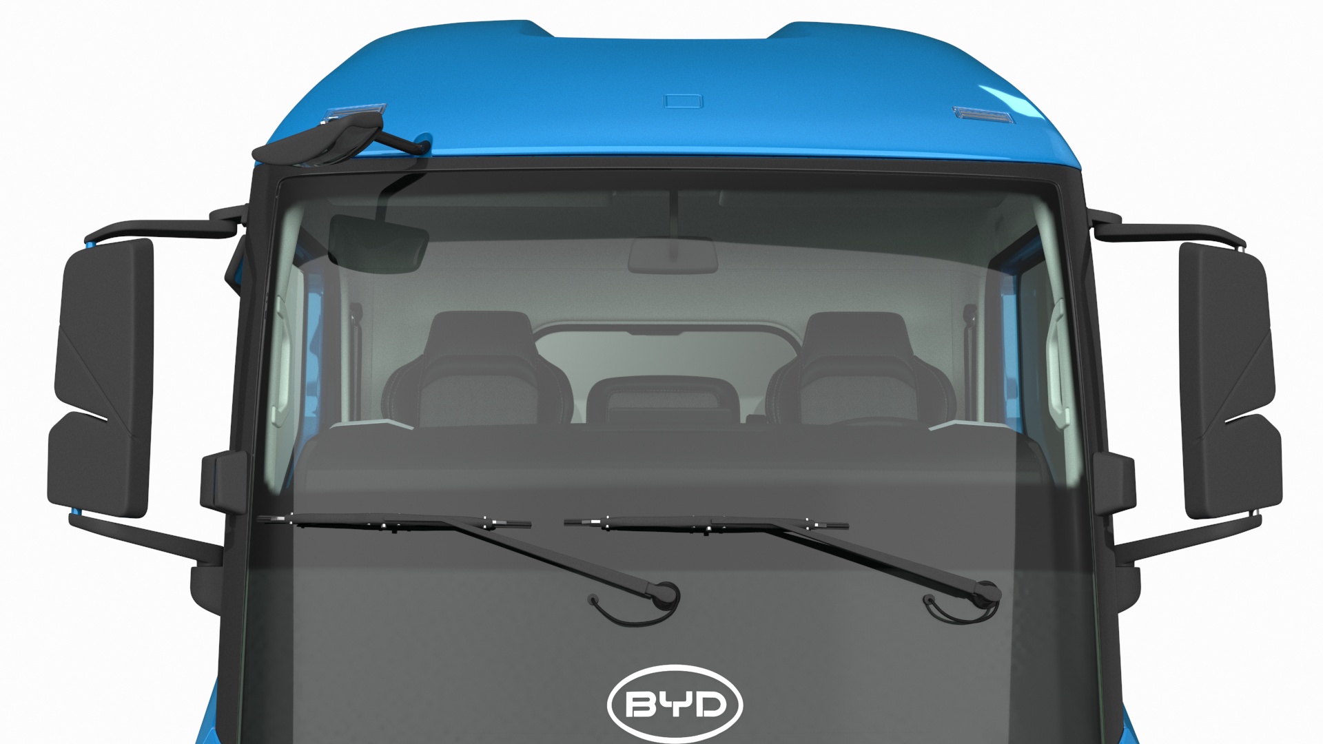 Truck BYD ETM6 Chassis Blue Rigged 3D model