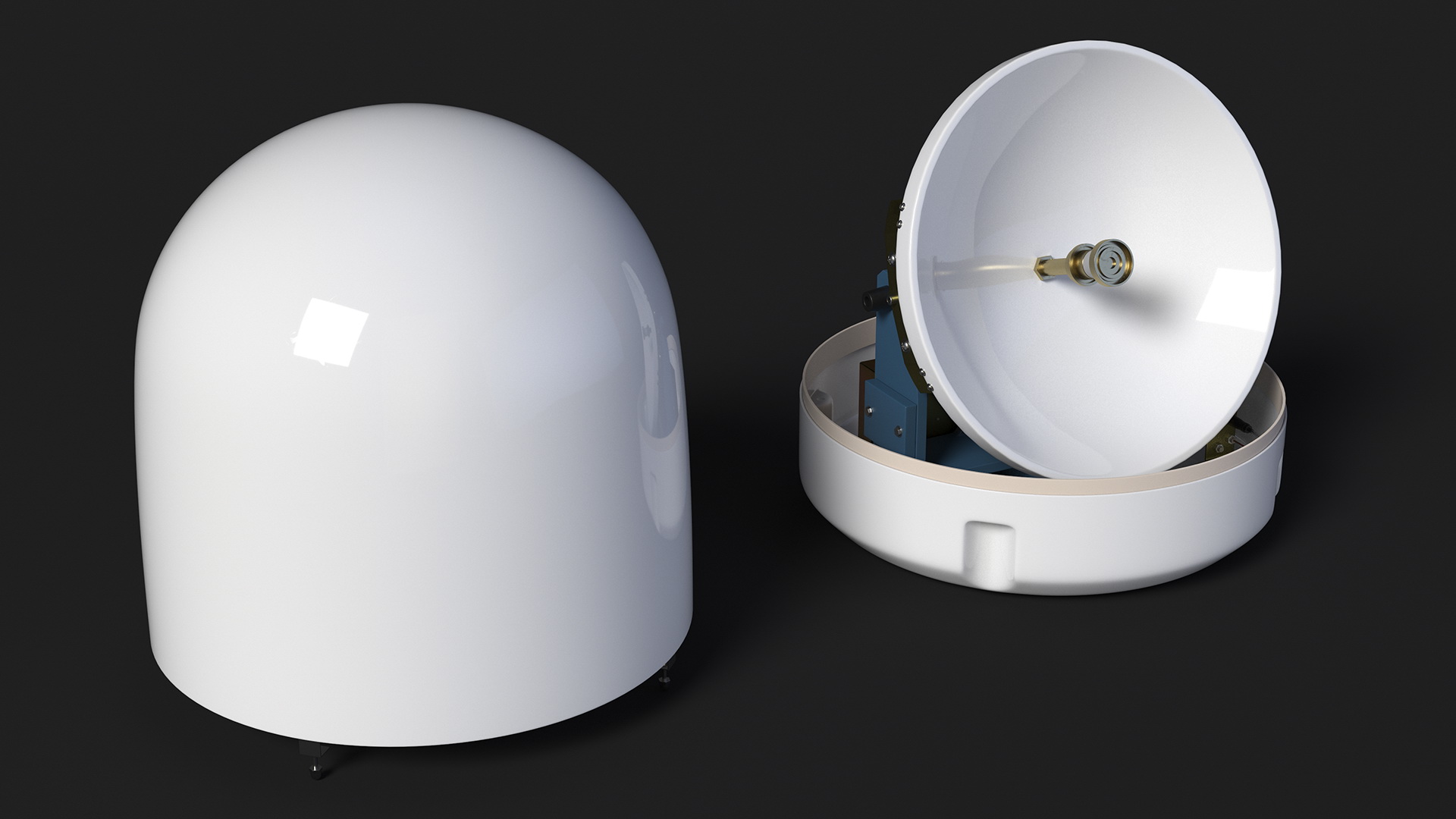 Marine Satellite TV Antenna 3D