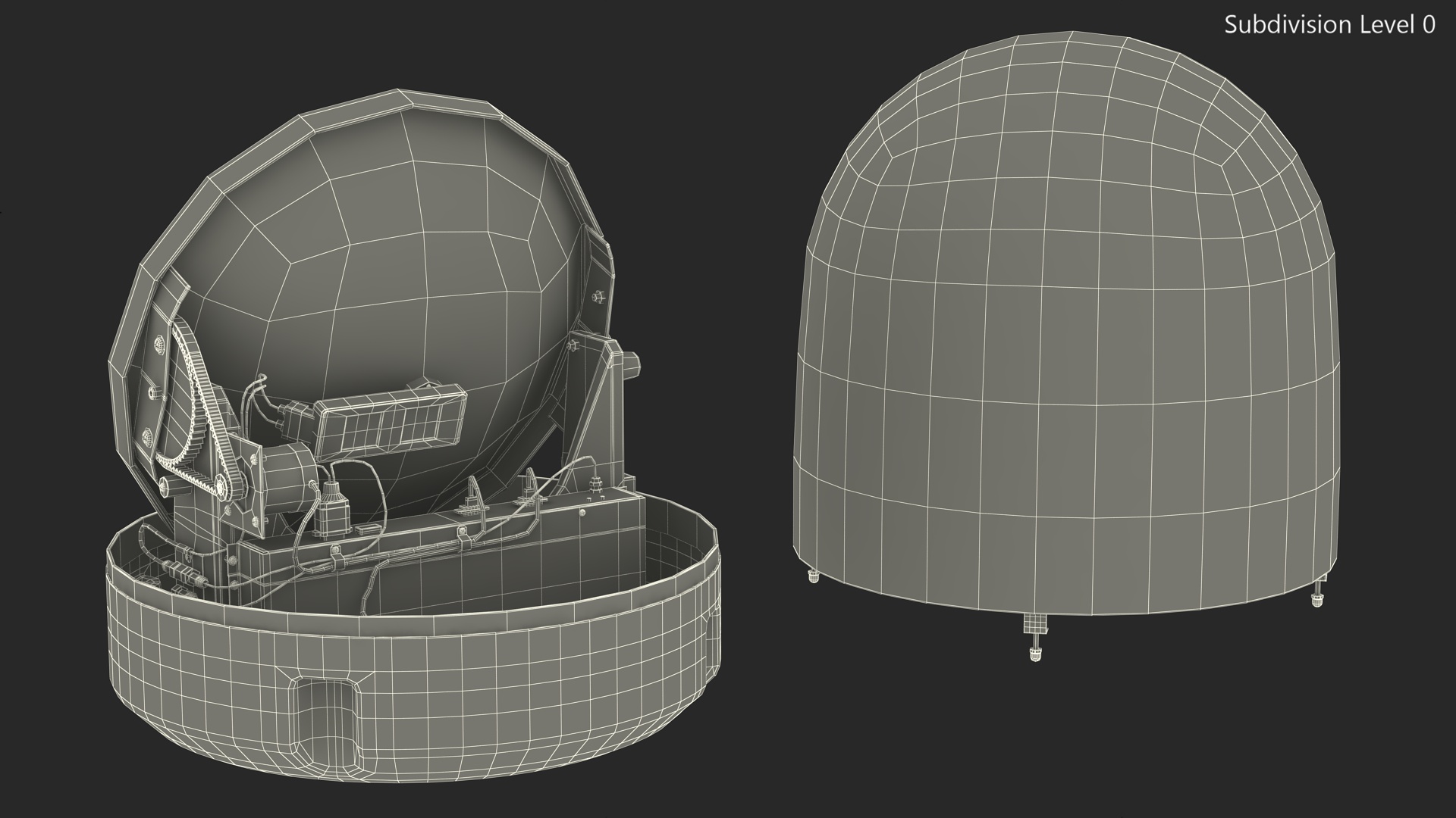 Marine Satellite TV Antenna 3D