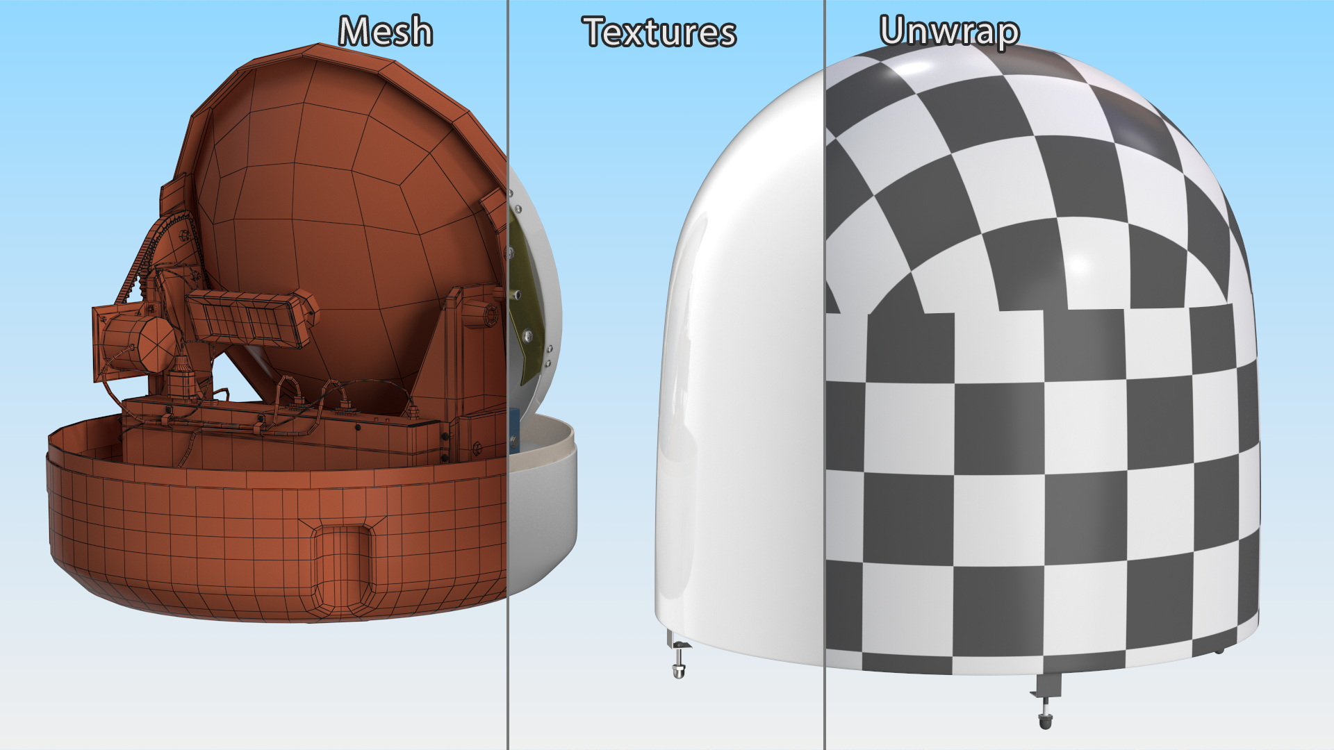 Marine Satellite TV Antenna 3D