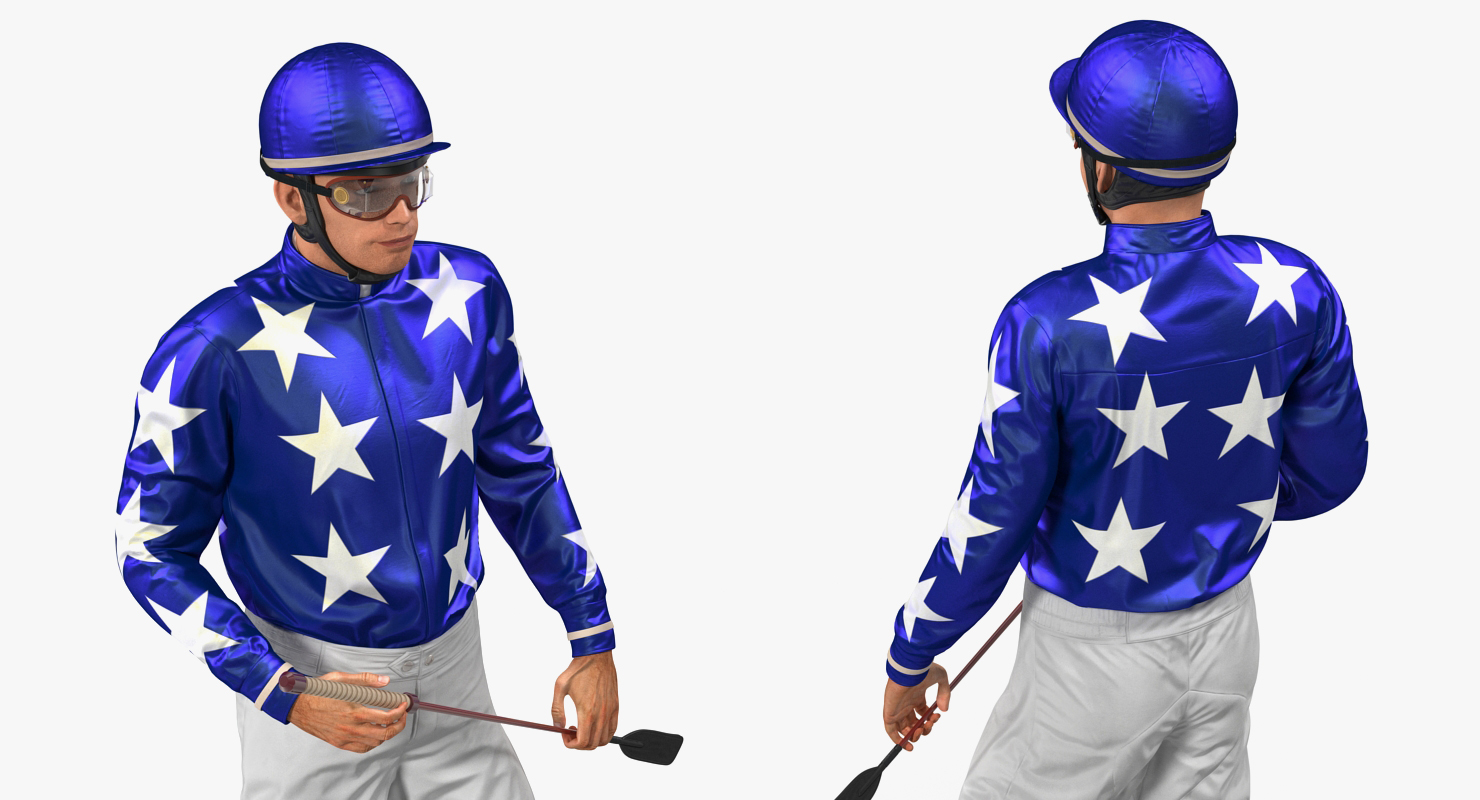 3D Horse Racing Jockey Standing Pose model