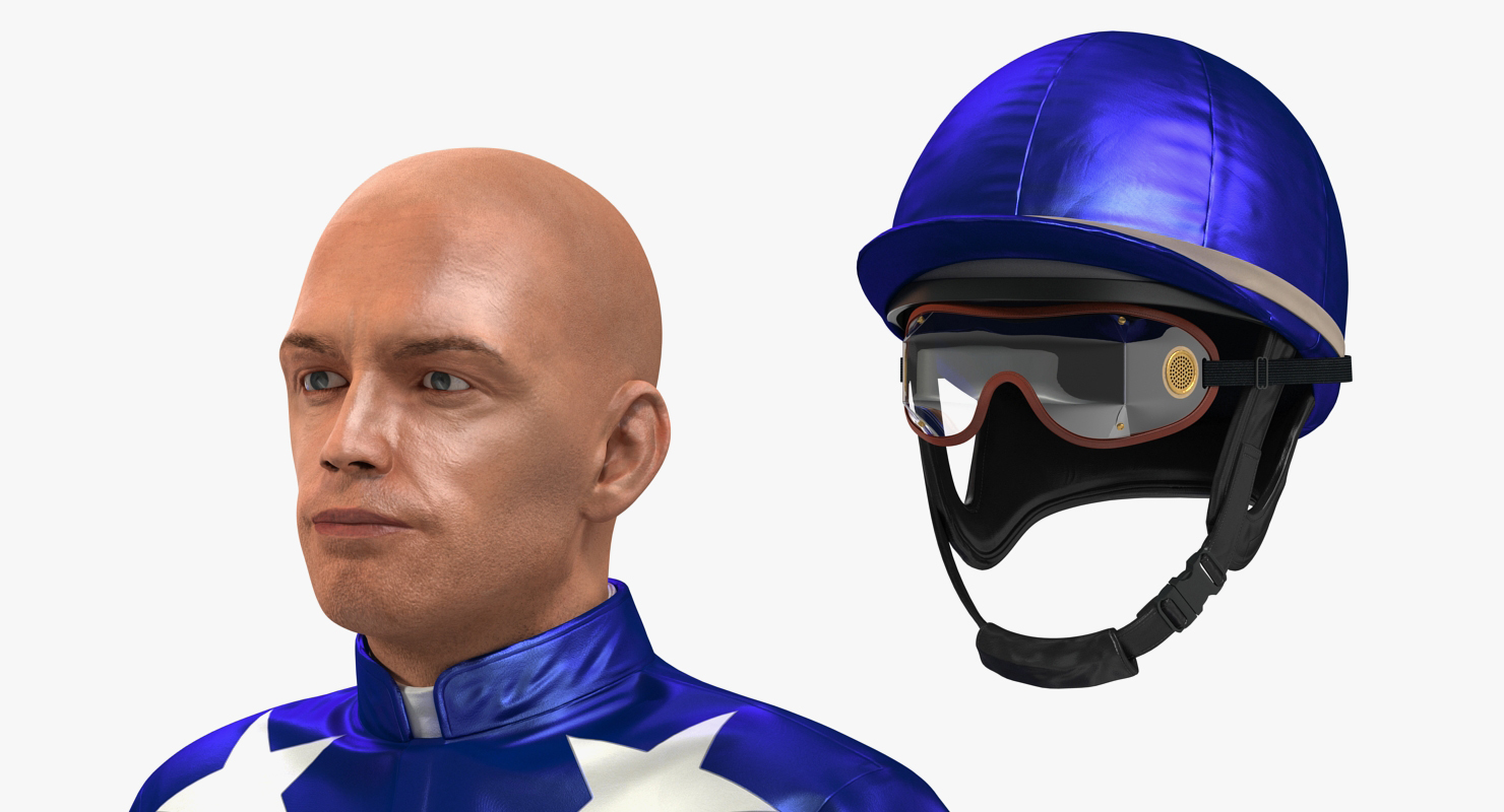 3D Horse Racing Jockey Standing Pose model