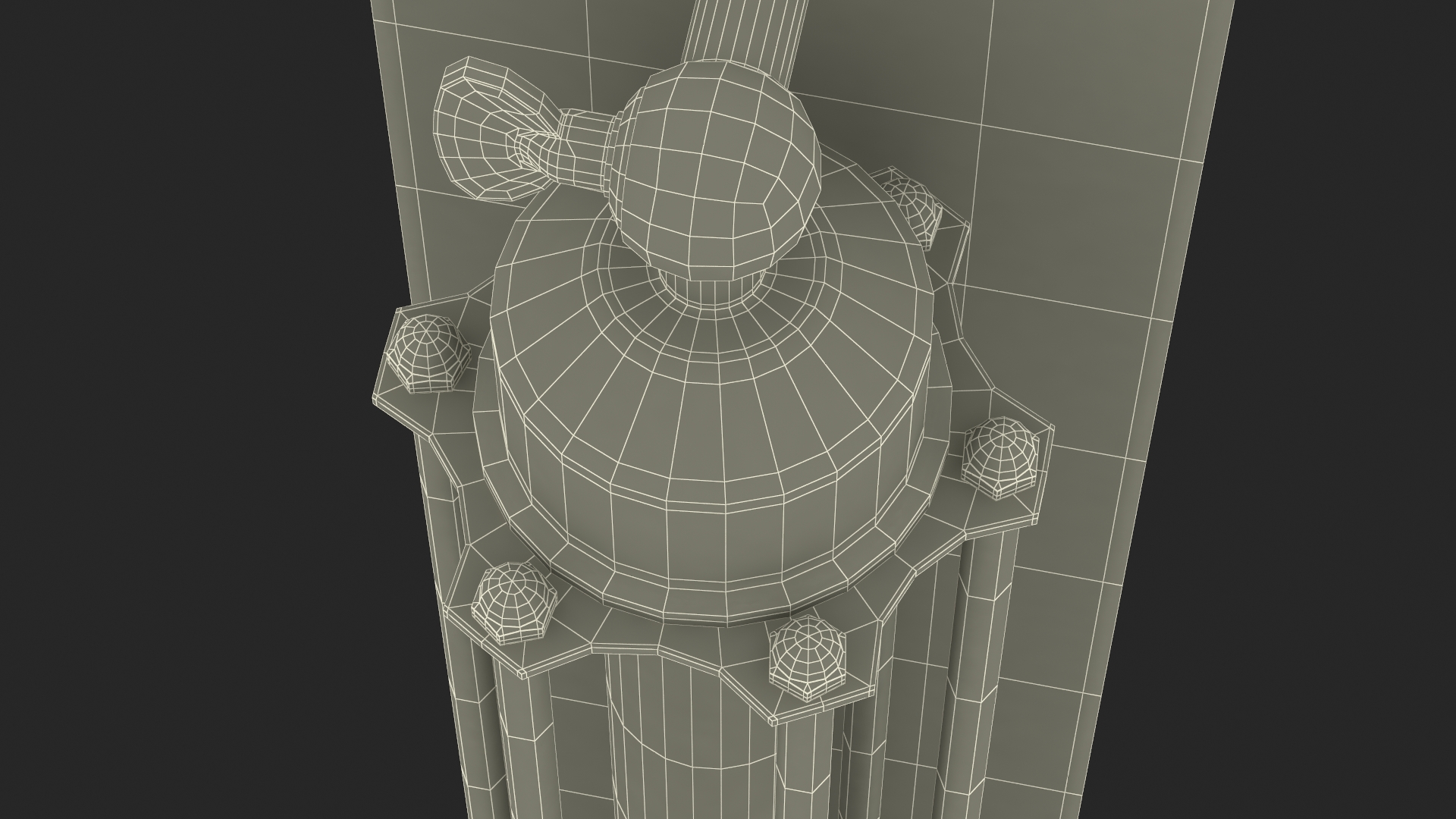 Iron Cage Wall Mount Industrial Tube Bulb ON 3D model