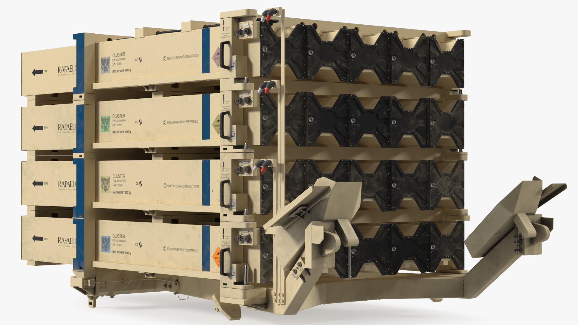 Tamir Interceptor Missile Clusters 3D model