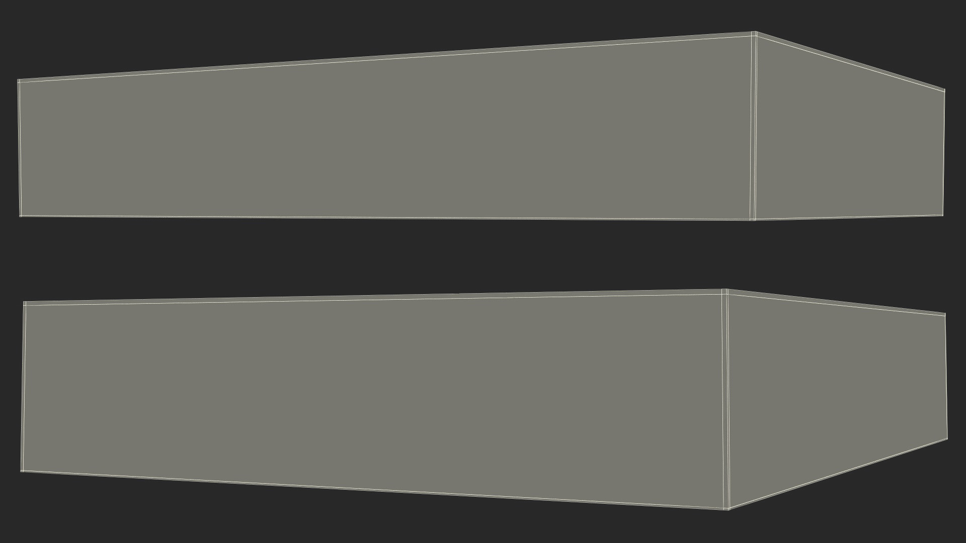 3D model Flat Rectangular Box