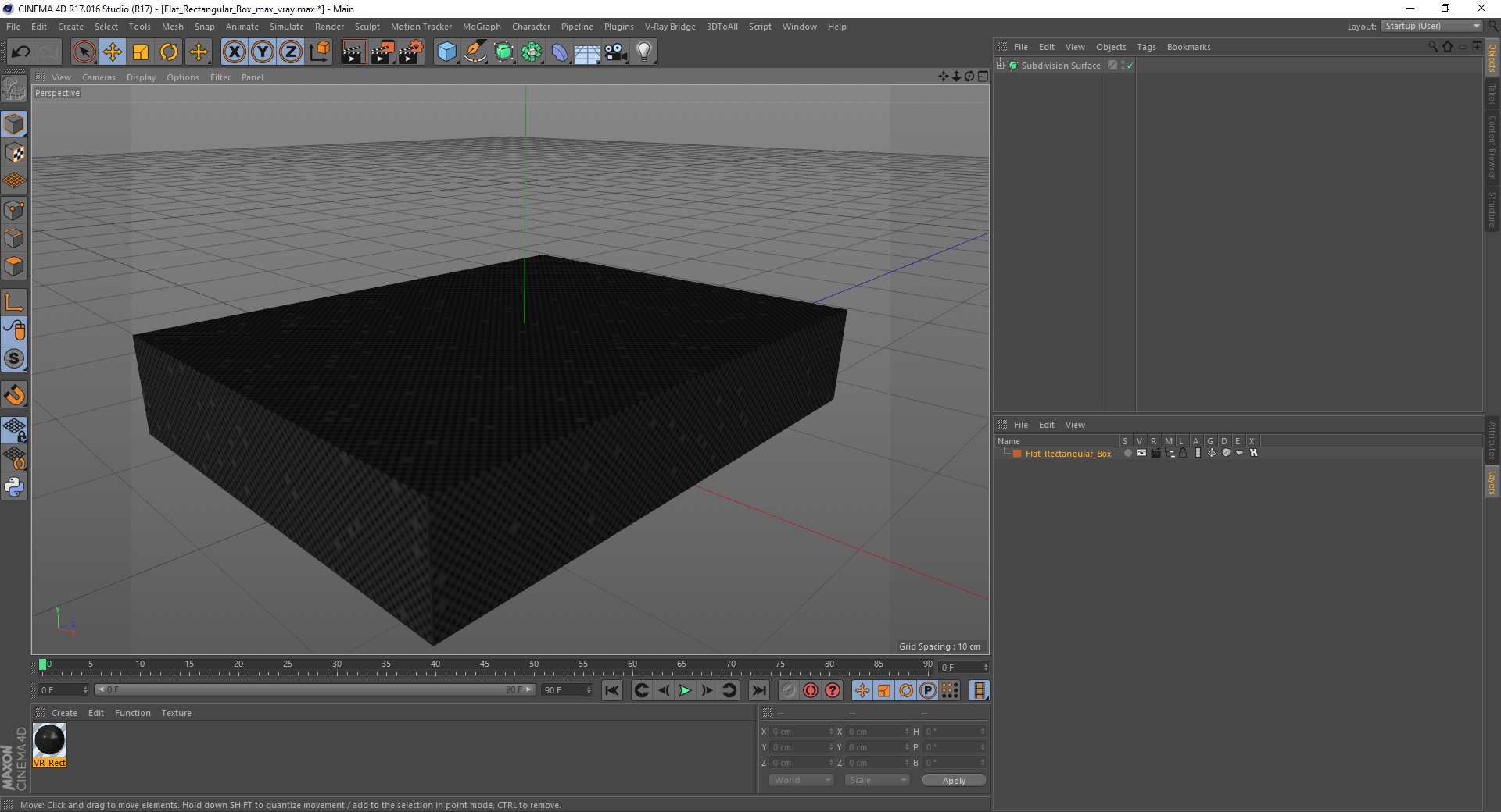 3D model Flat Rectangular Box