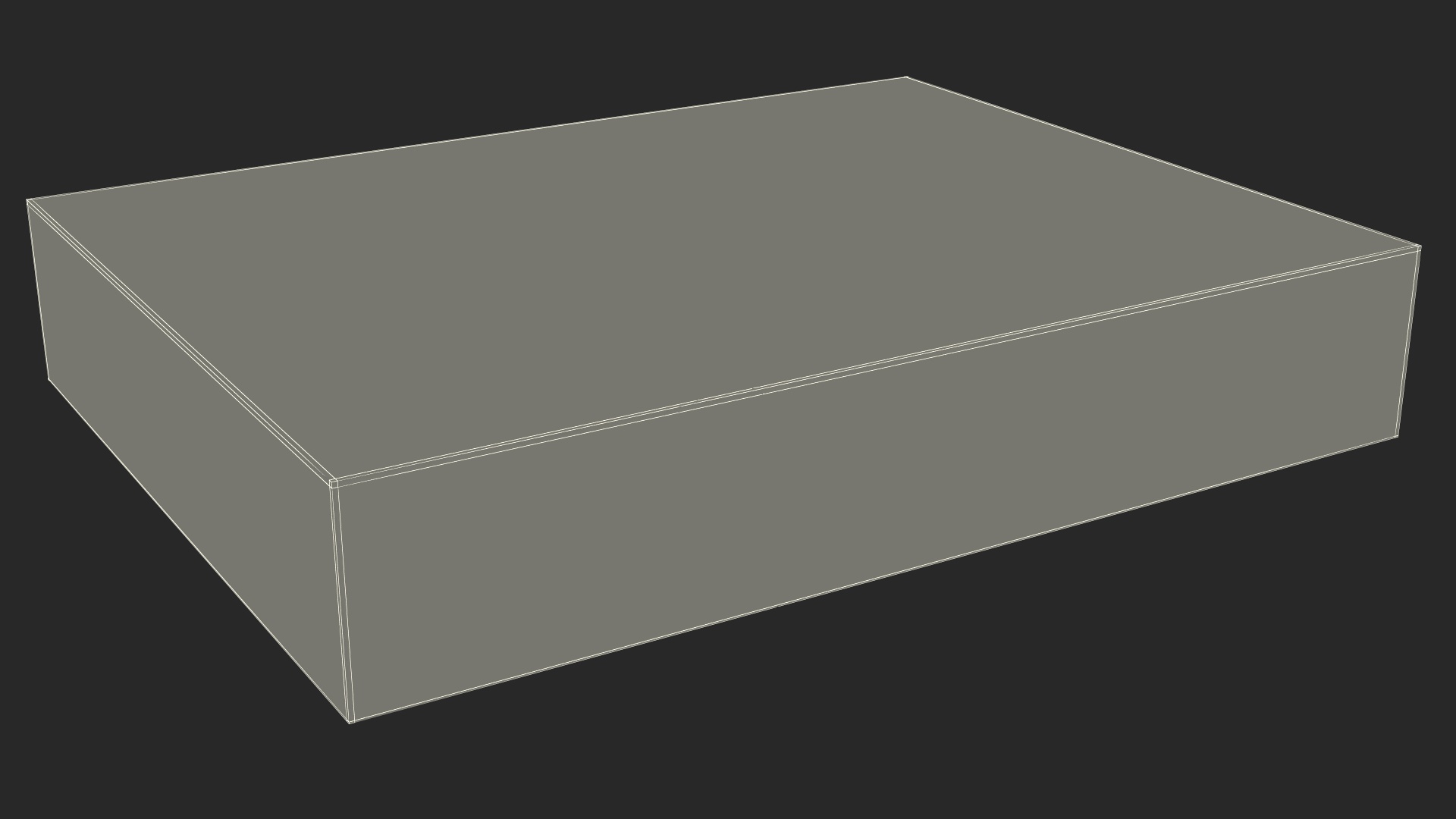3D model Flat Rectangular Box