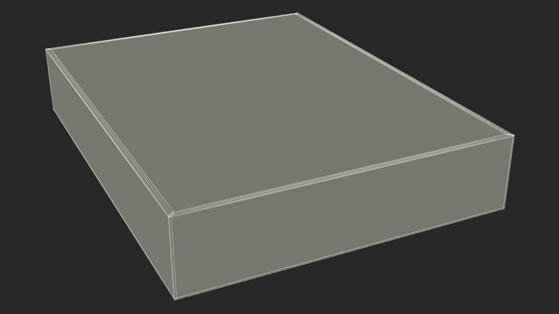 3D model Flat Rectangular Box